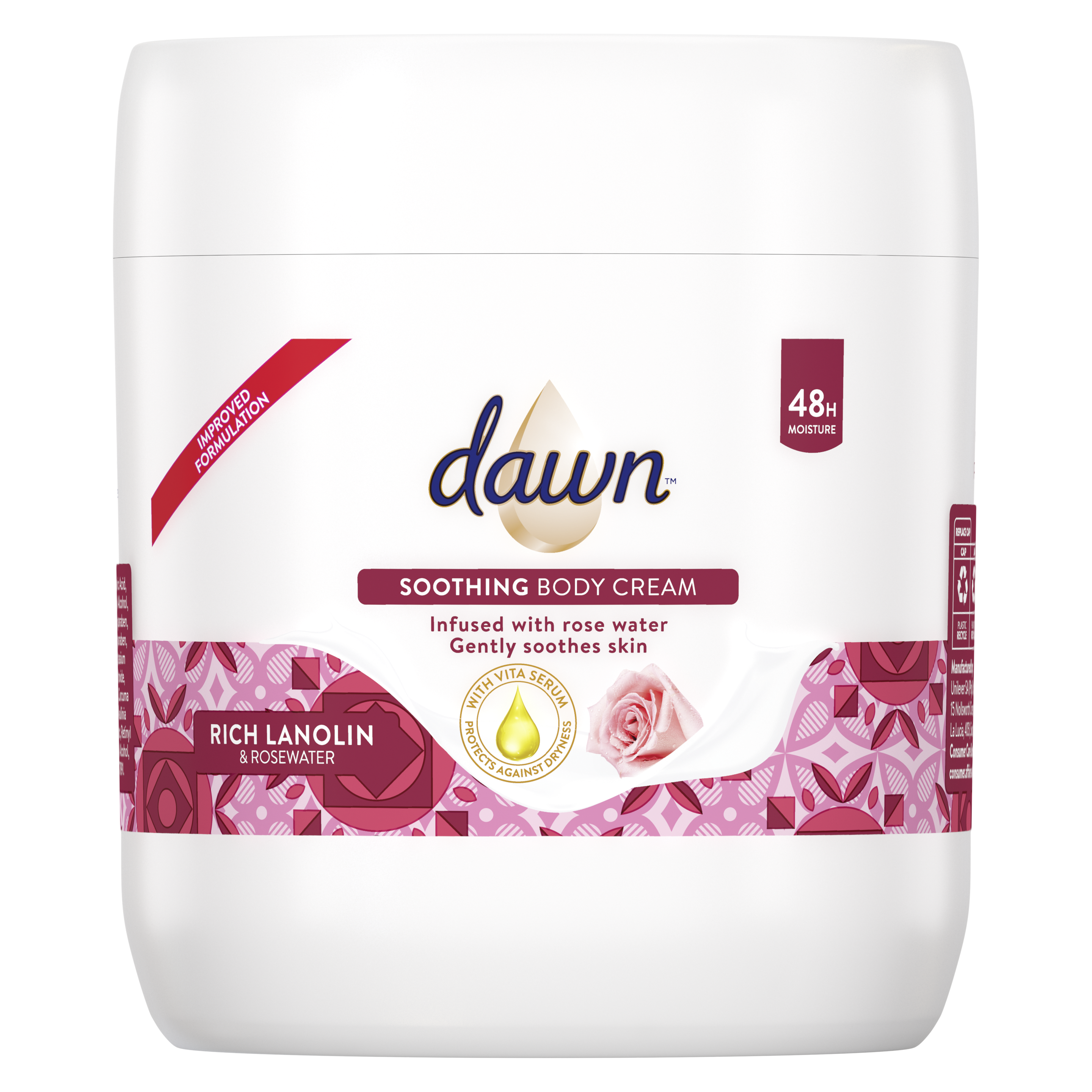 Dawn Rich Lanolin & Rose Water Body Cream 400ml