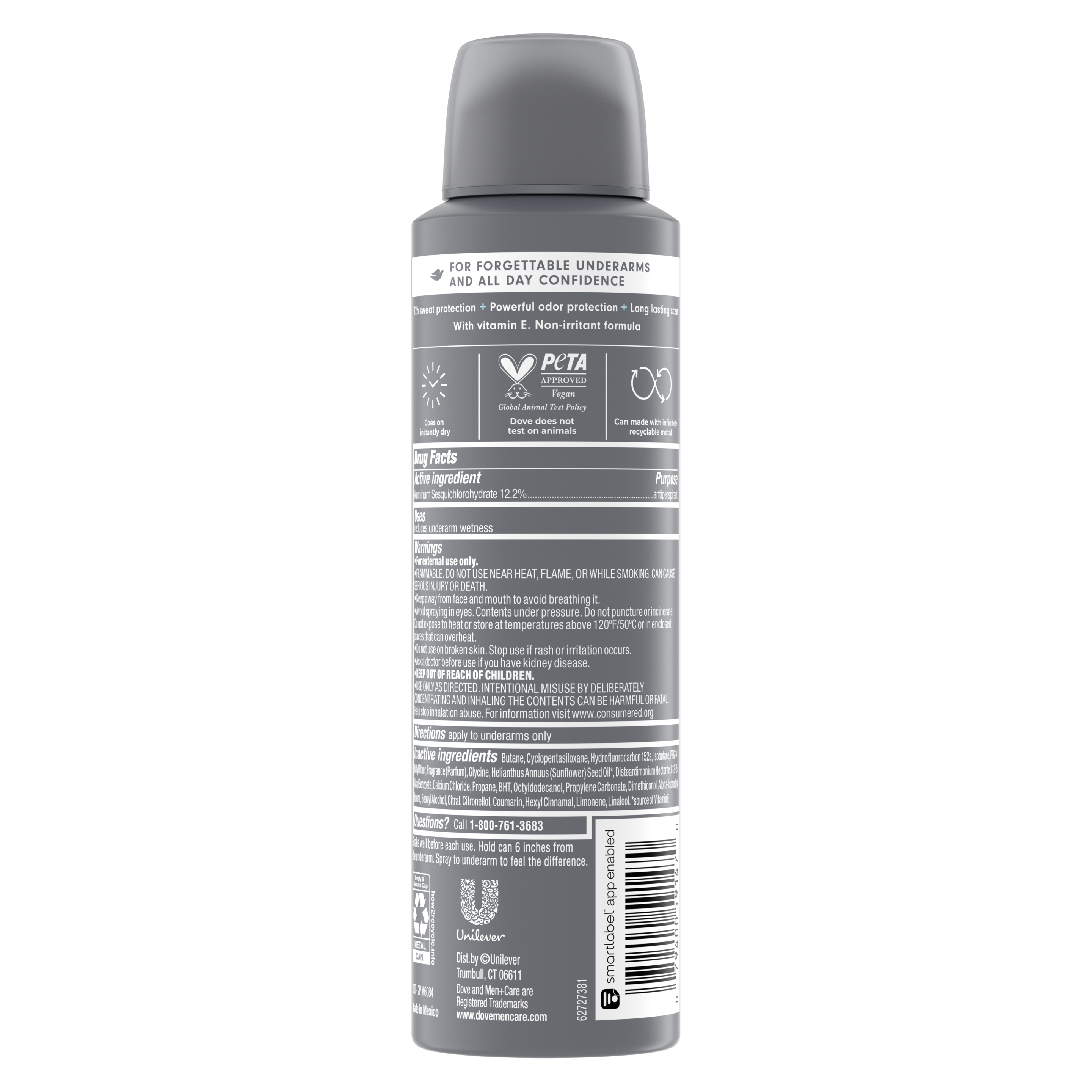 Men+Care Stain Defense Clean Dry Spray Antiperspirant Deodorant