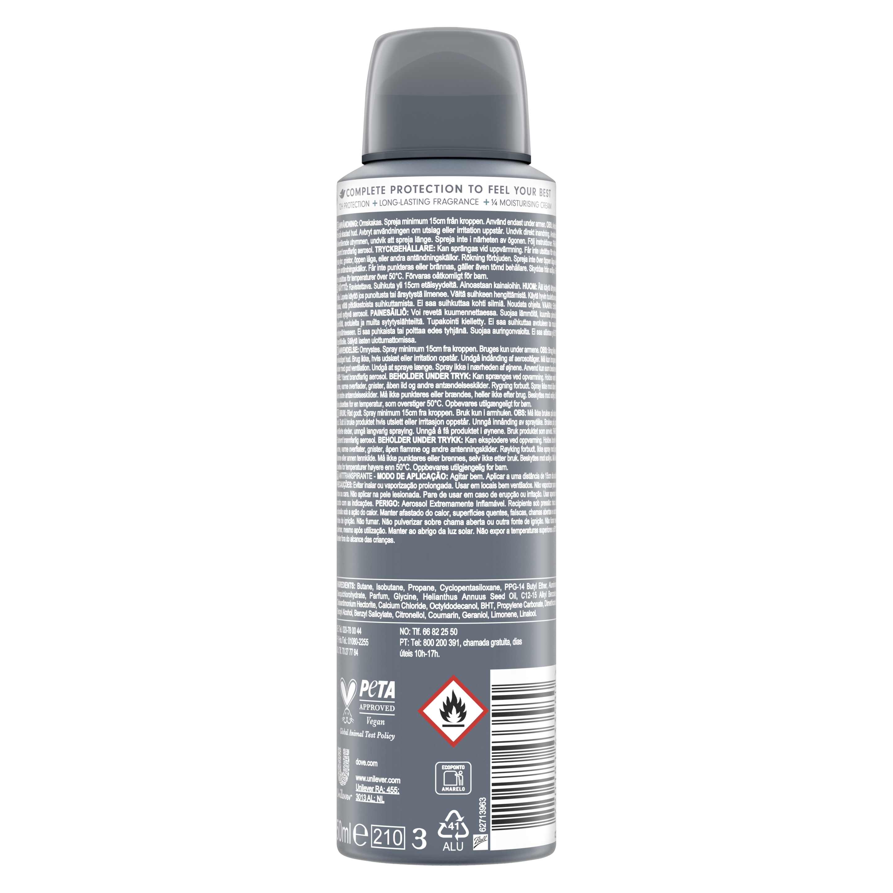 Dove Men+Care 72h Advanced Eucalyptus + Mint Spray 150 ml