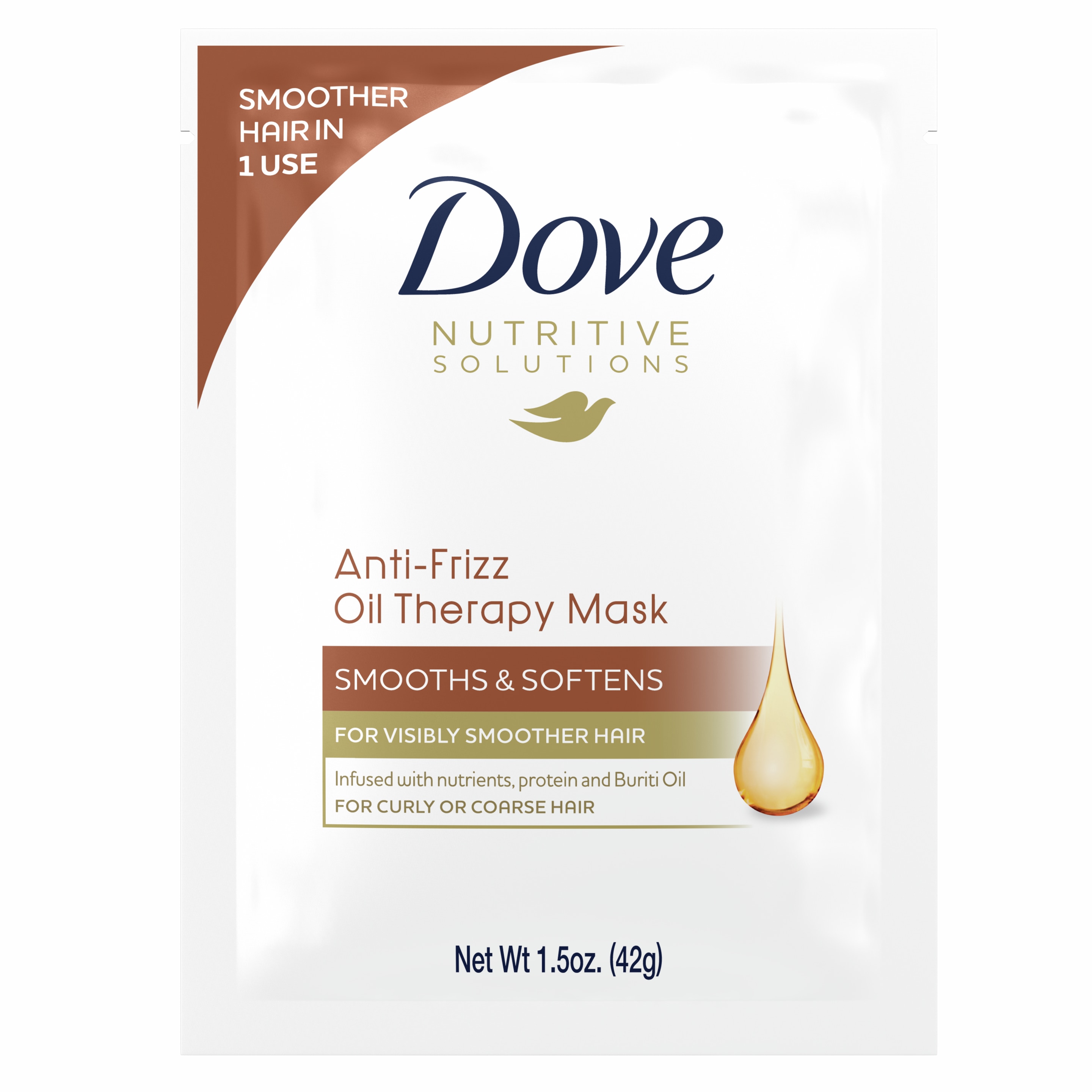 Dove Anti-Frizz Oil Therapy Hair Mask 1.5oz
