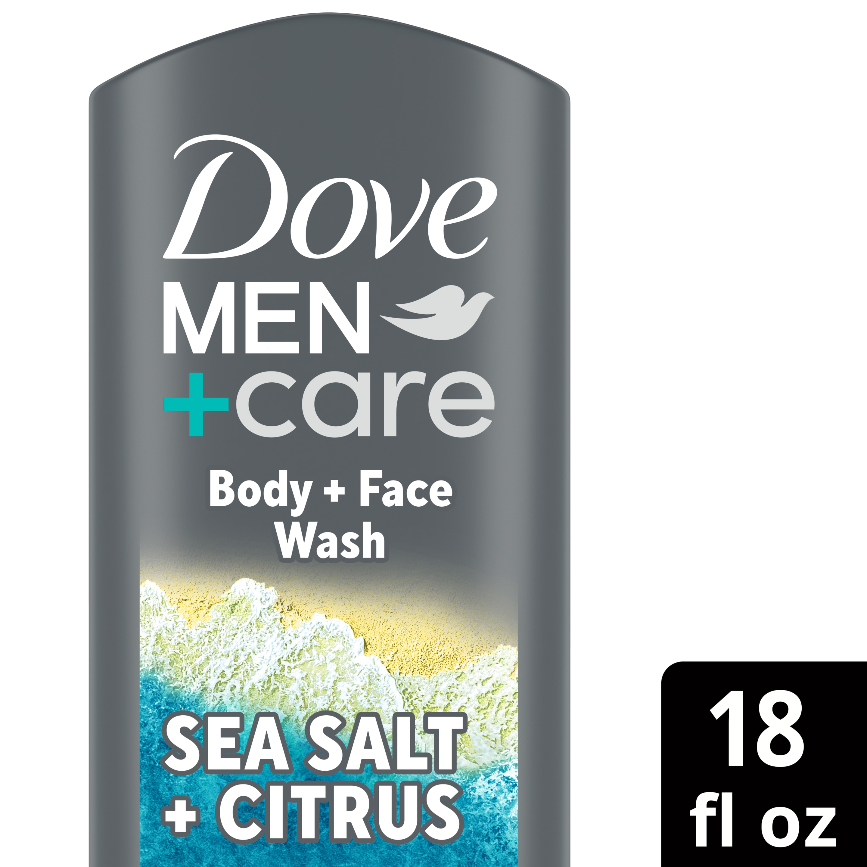 Dove Men+Care Sea Salt + Citrus Exfoliating Body Wash 13.5oz