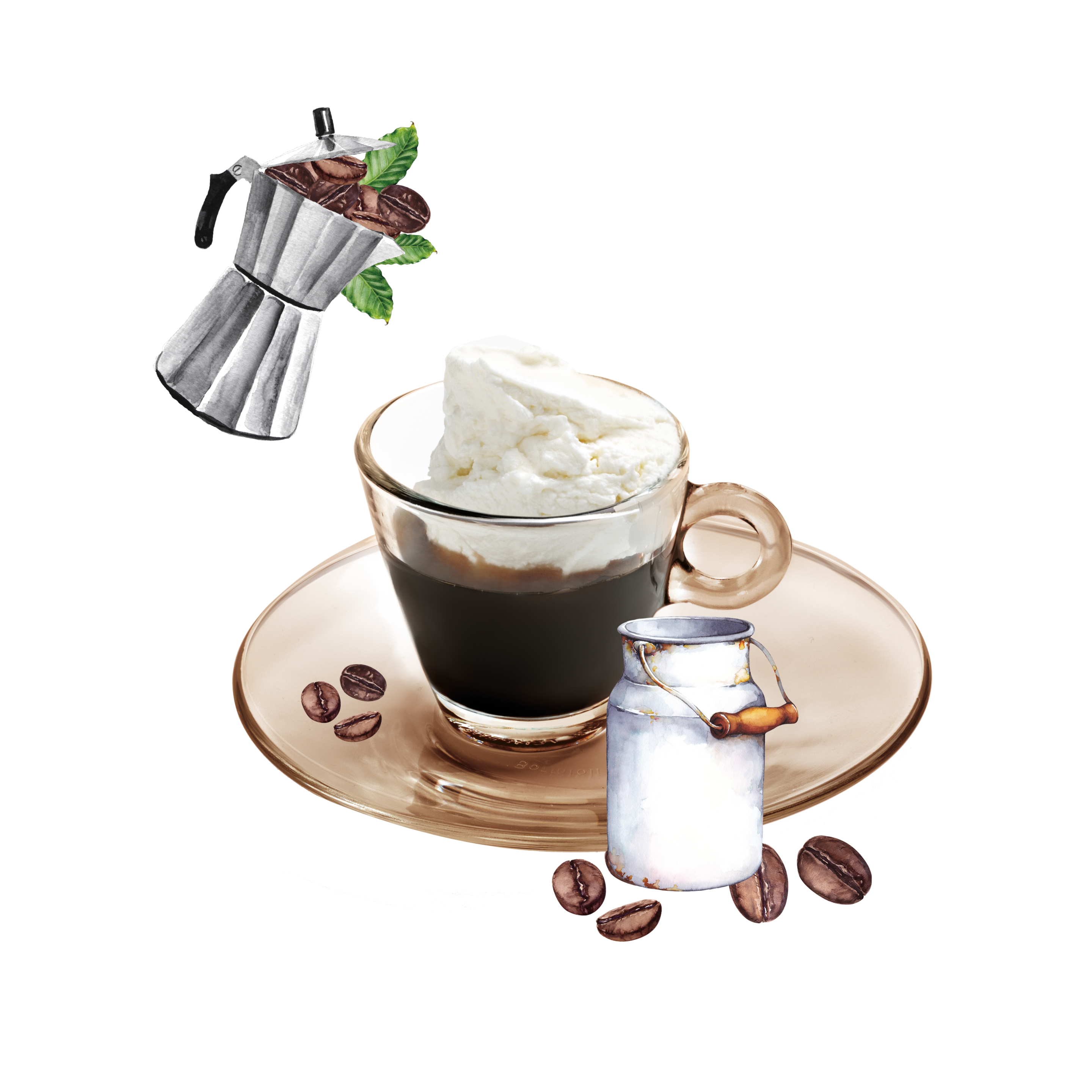 Caffè con panna