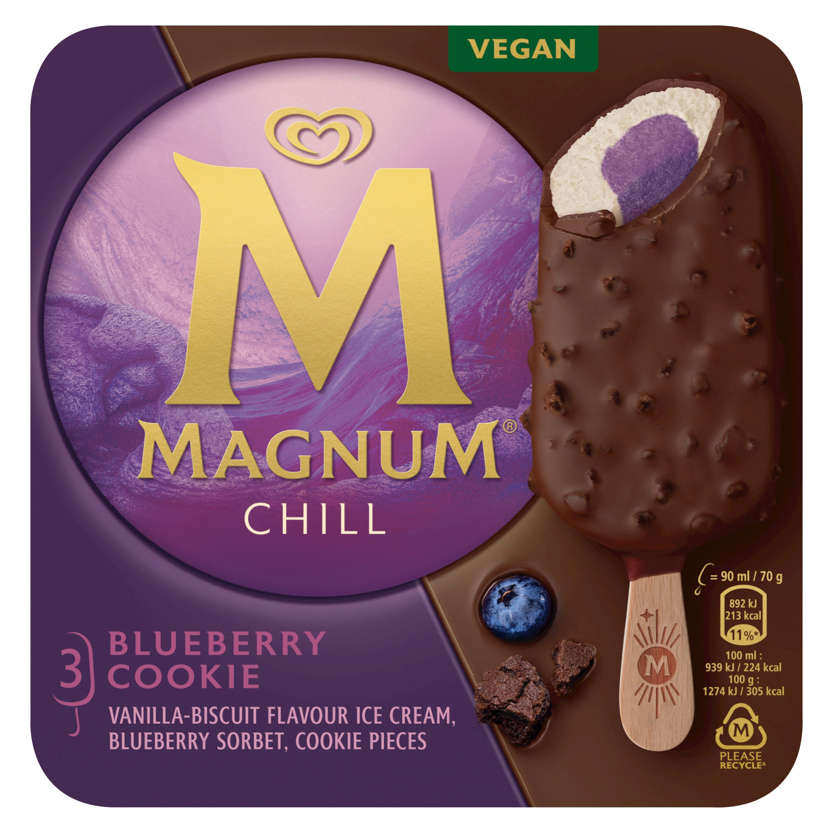 Magnum Chill Blueberry Cookie Flavor | Ice Cream