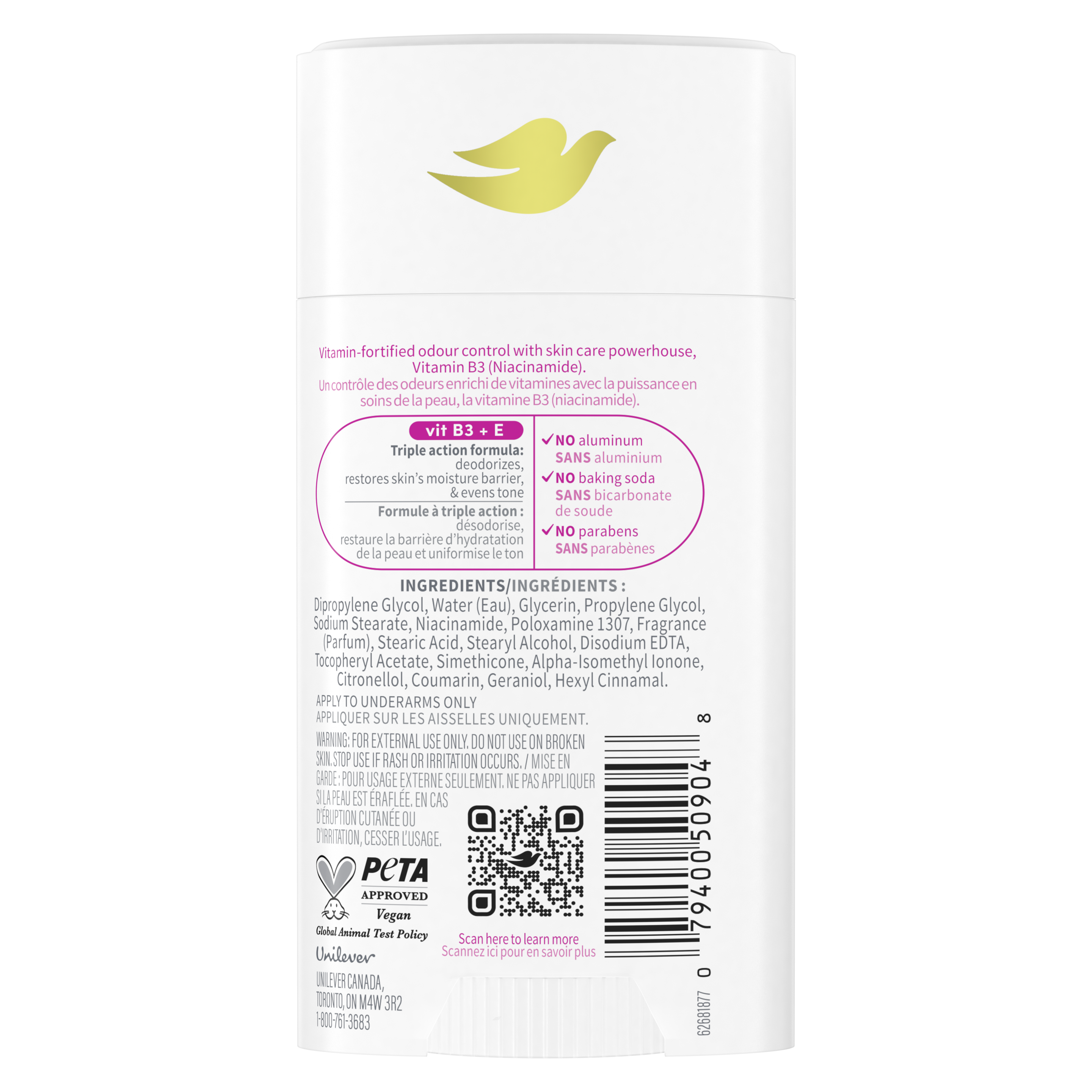 Vitamincare+ Raspberry & Rose Scent Deodorant Stick