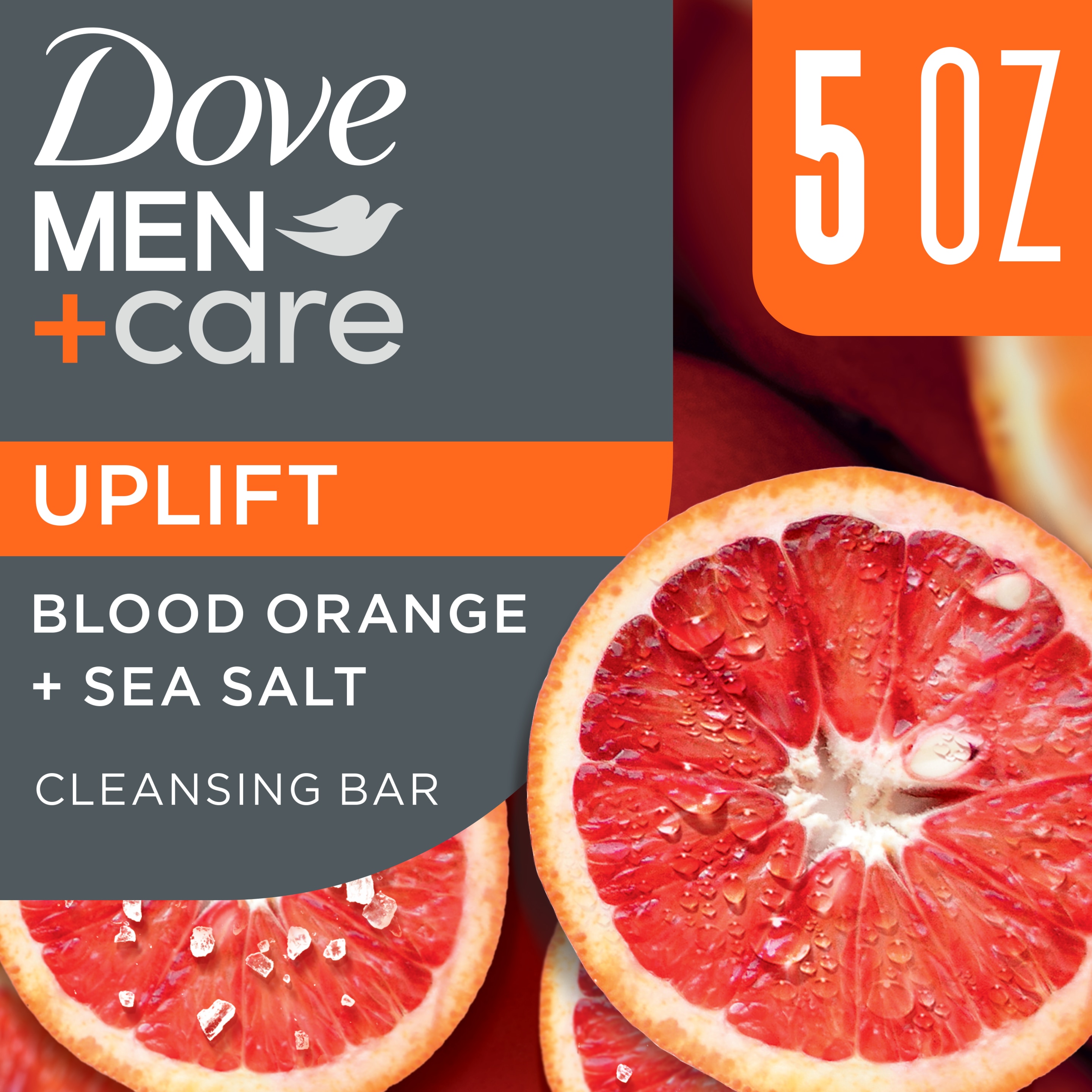Dove Men+Care Blood Orange + Sea Salt Uplift Cleansing Bar