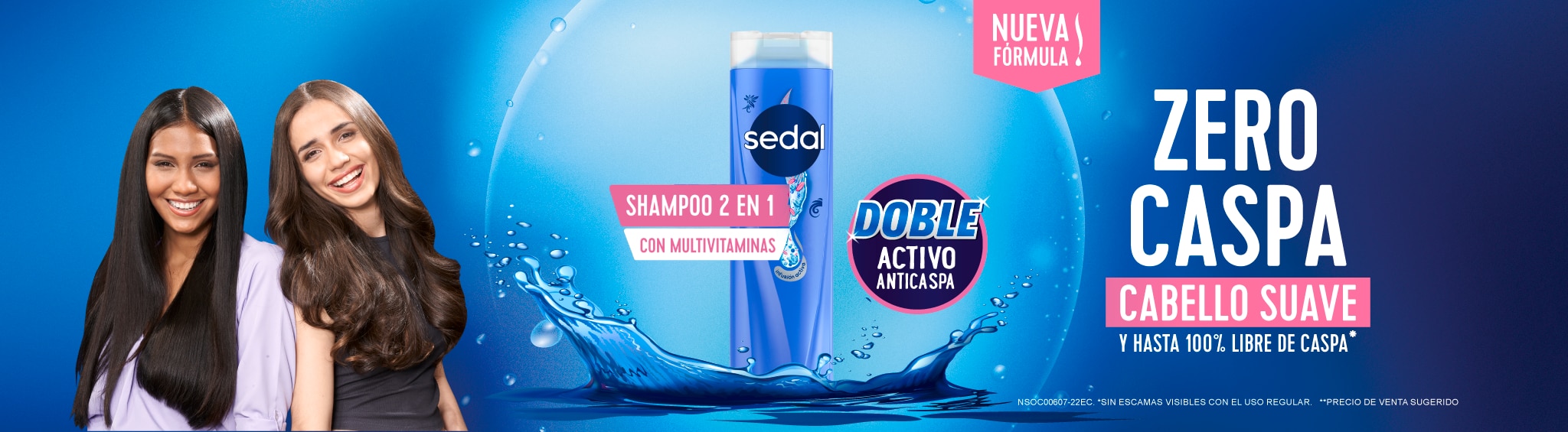 Shampoo Zero anticaspa, suave, brillo, seco, dañado, hidratacion, nutricion, limpieza