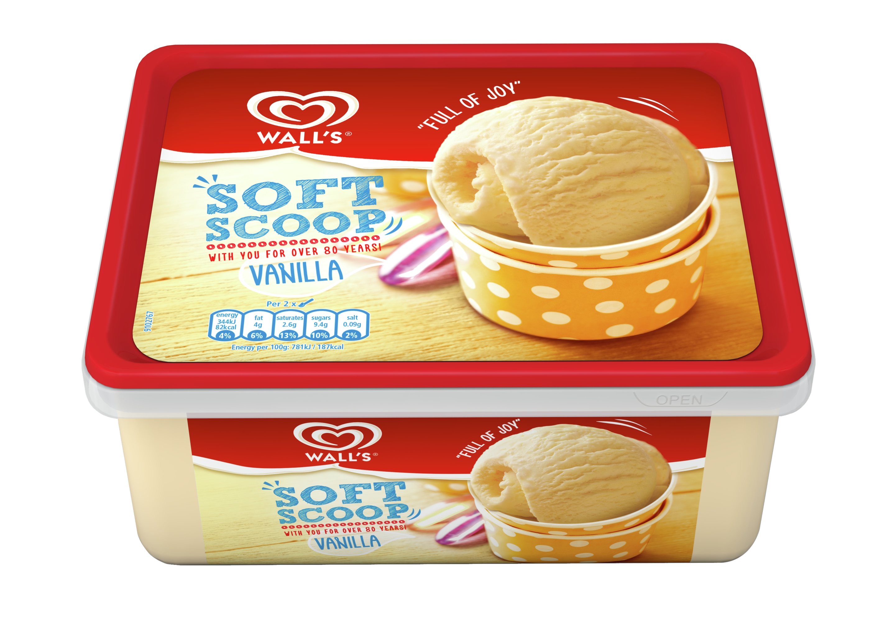 Wall's Soft Scoop Vanilla 1800ml packshot