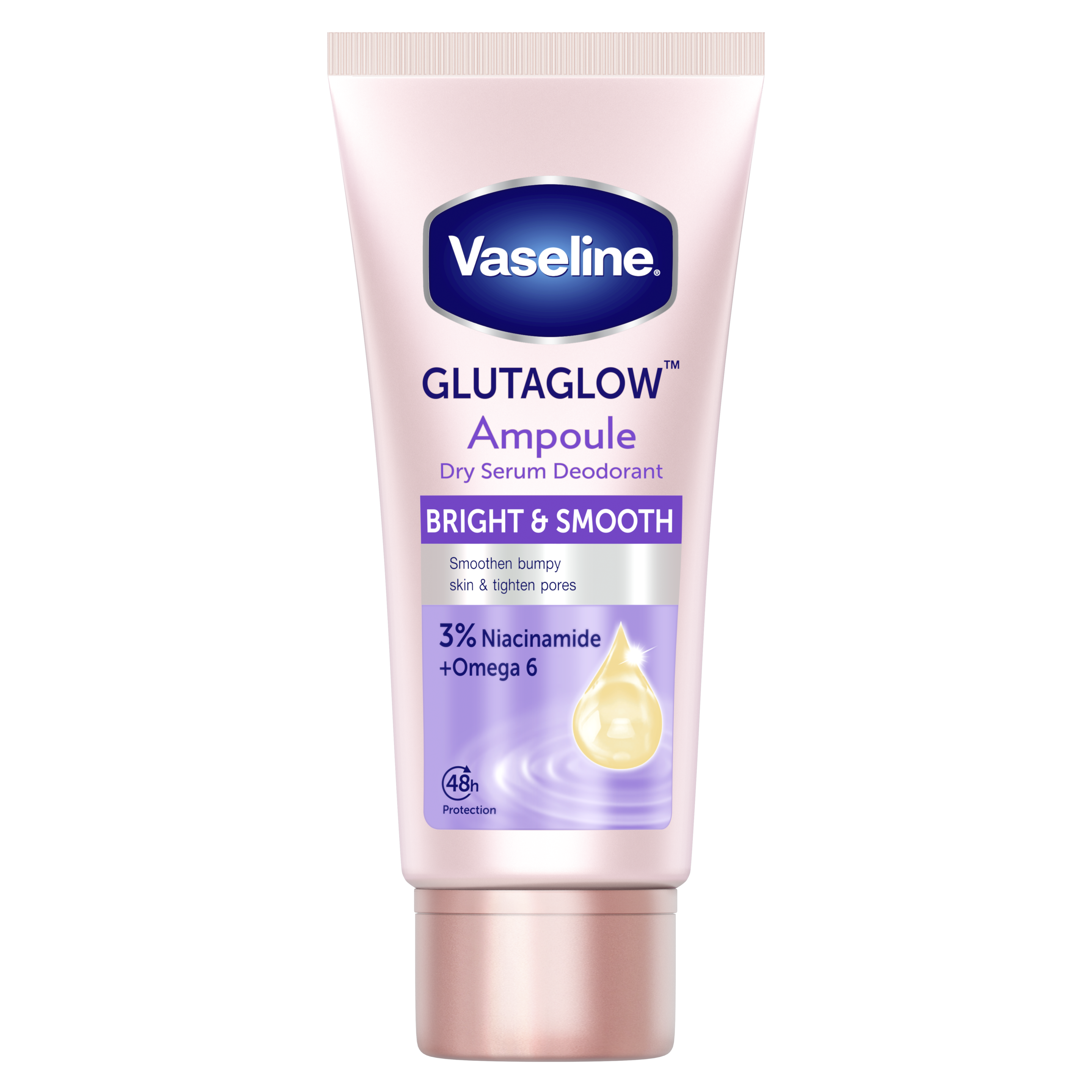 Vaseline Deodorant Dry Serum Bright & Smooth 45ml FOP Pack