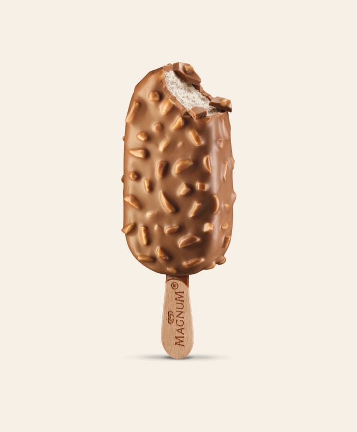 Magnum almond ice cream image  Text