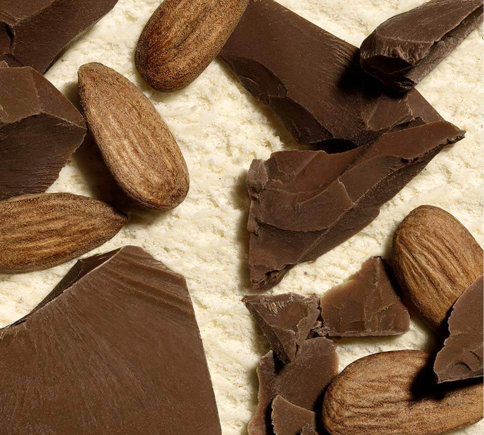 Almond ice cream image  Text