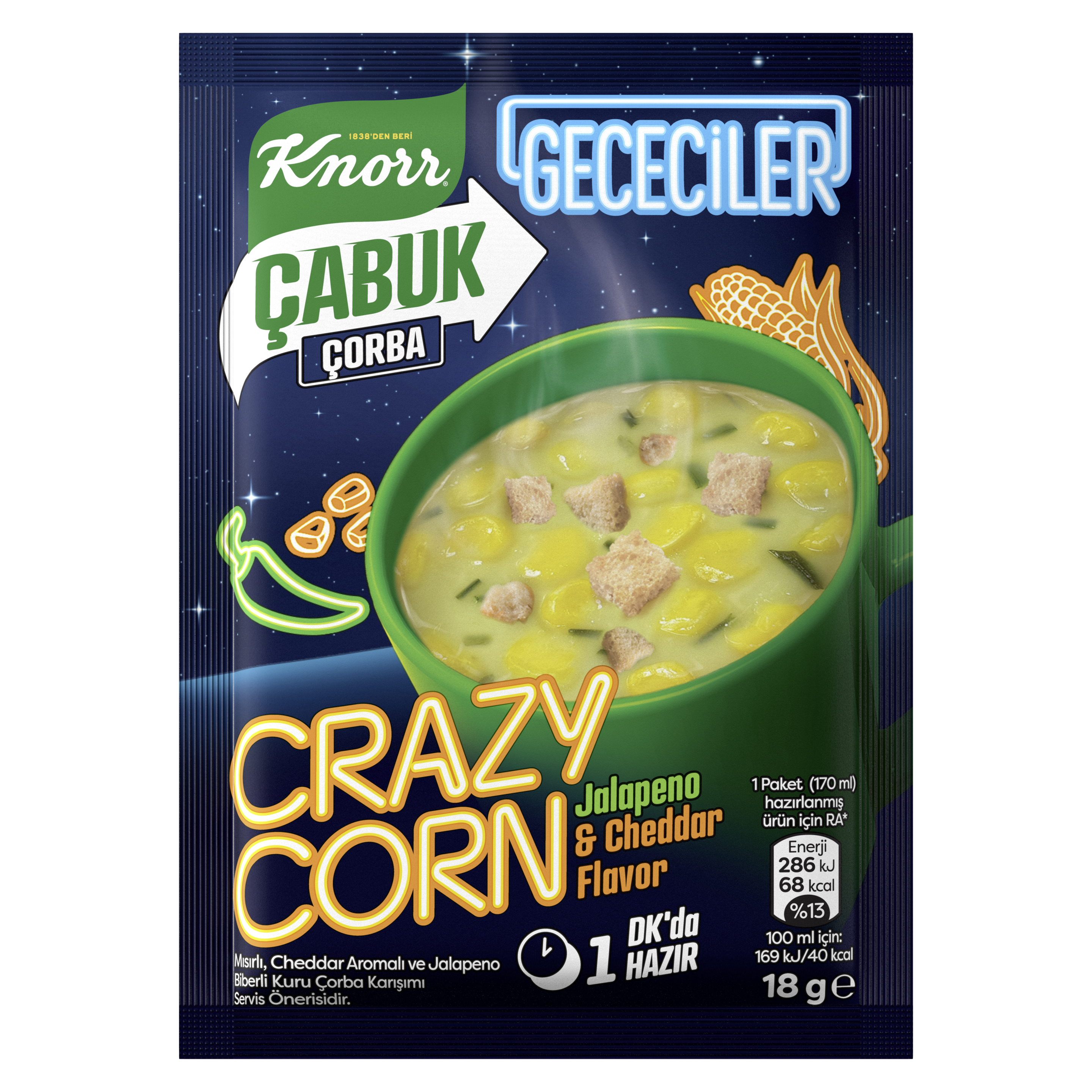 Knorr Çabuk Çorba Crazy Corn packshot