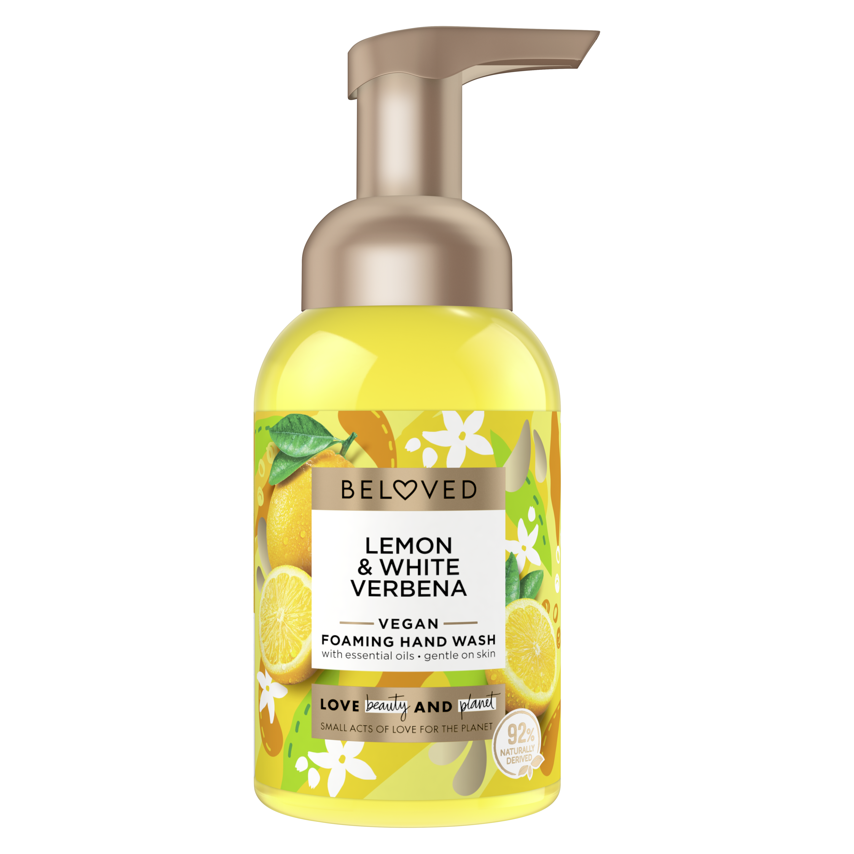 Front of Beloved Lemon & White Verbena Foaming Hand Wash