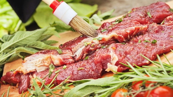 marinasi daging daun pepaya