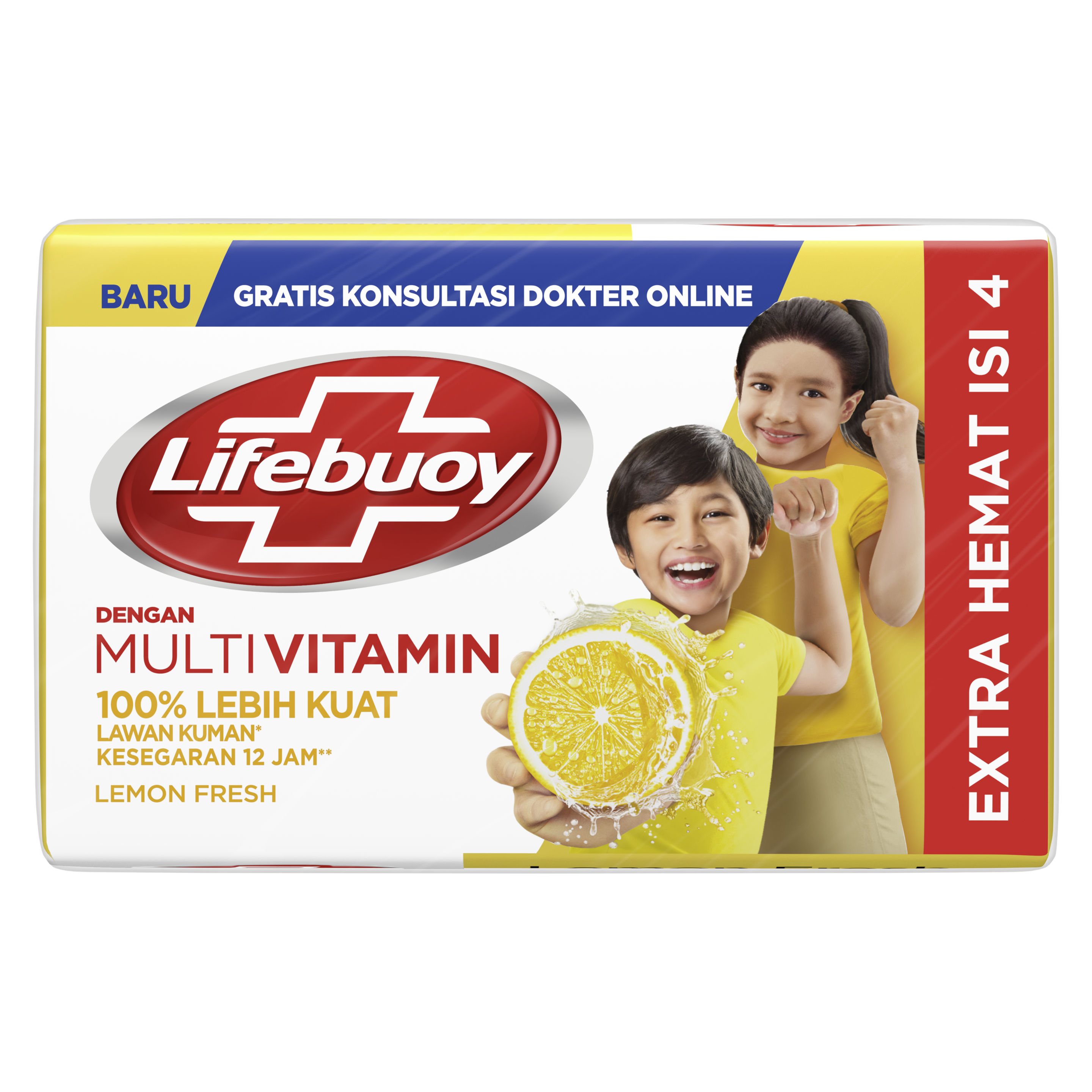 LIFEBUOY  SABUN BATANG ANTISEPTIK LEMON FRESH  240G packshot
