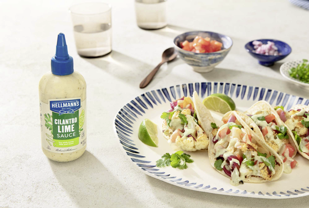 cilantro lime sauce on tacos