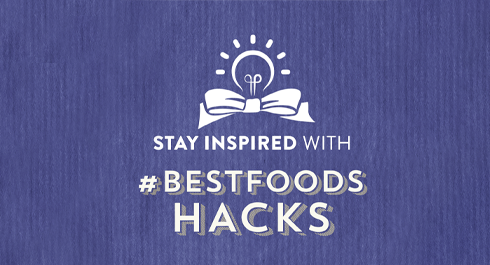 text that reads "Stay Inspired With #BestFoodsHacks"