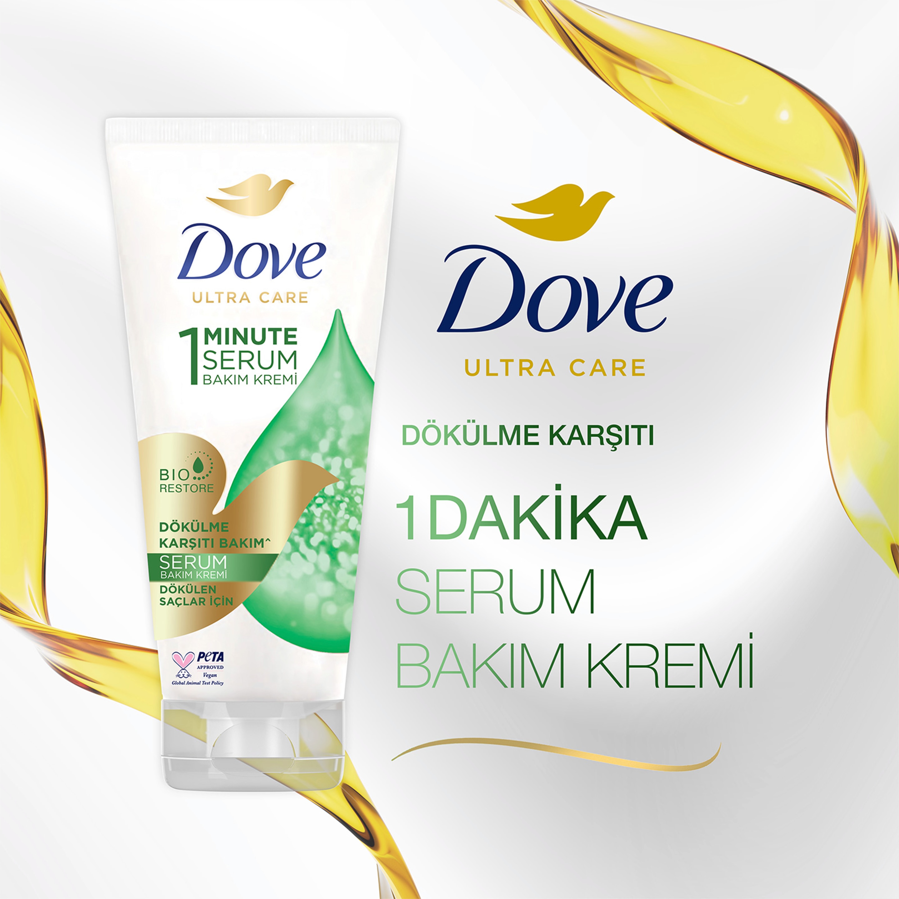 DOVE 1 Minute Serum Saç Bakım Kremi  Saç Dökülmelerine Karşı  170 ml