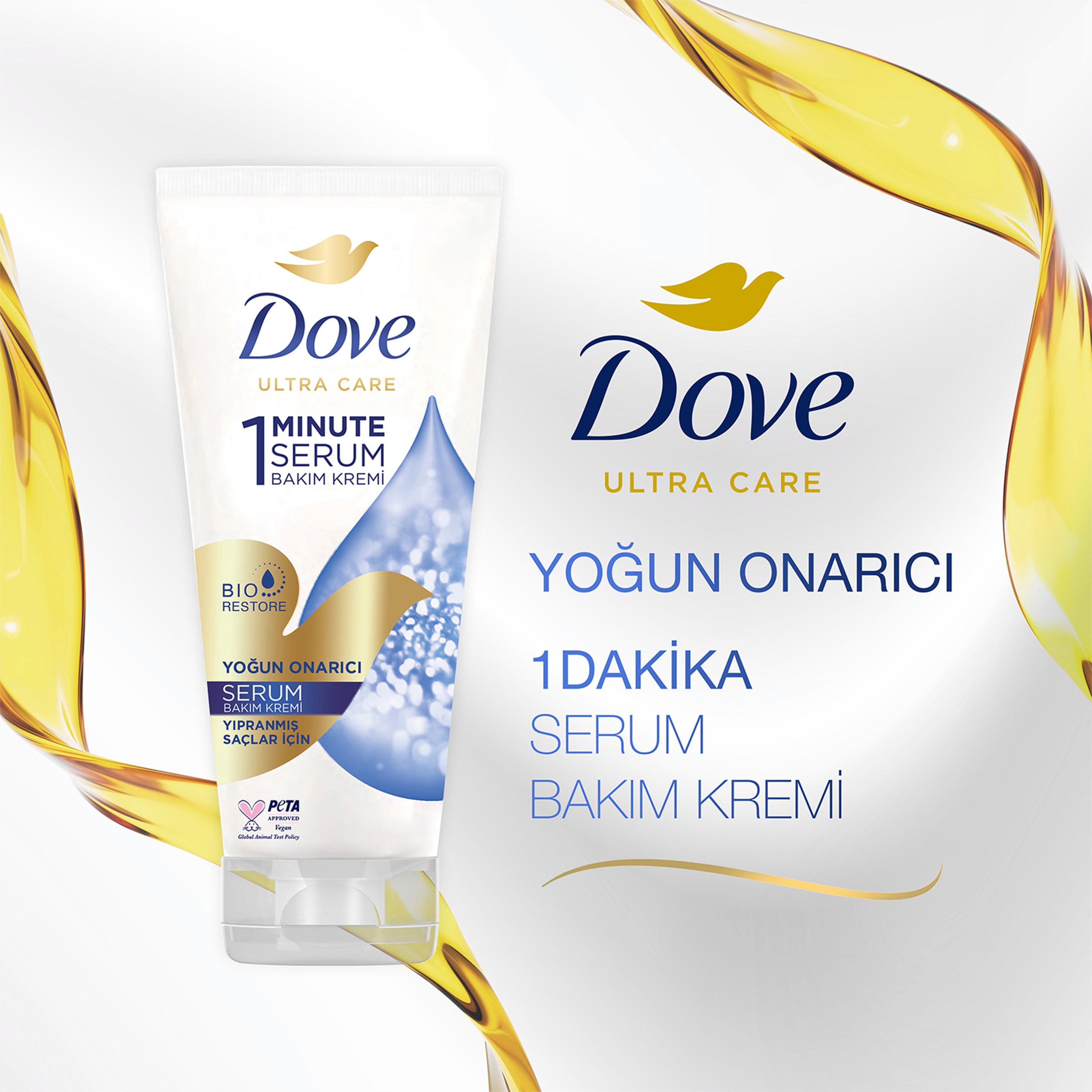 DOVE 1 Minute Serum Saç Bakım Kremi  Yoğun Onarıcı  170 ml