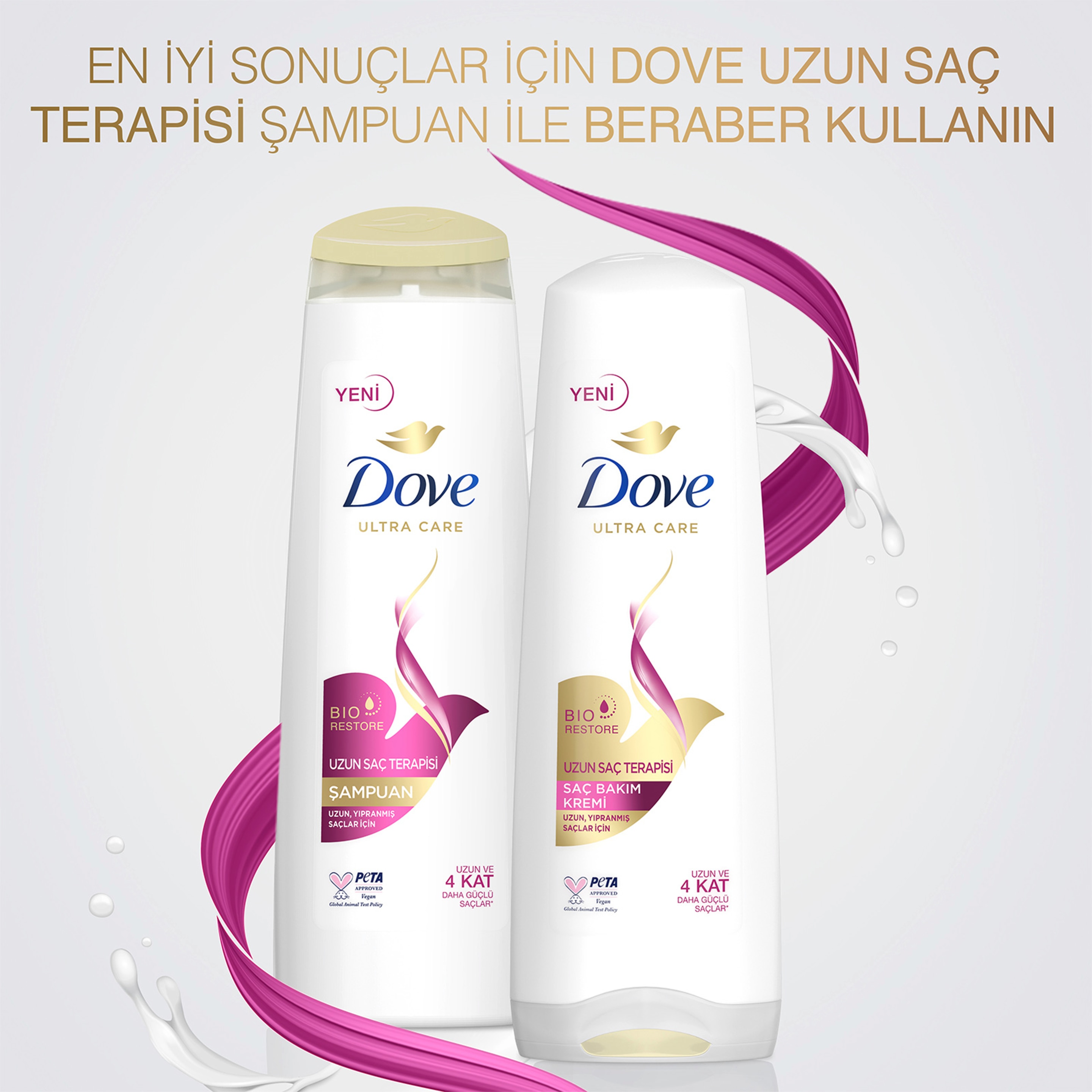 Dove  Saç Bakım Şampuanı  Uzun Saç Terapisi Uzun Yıpranmış Saçlar İçin 400 ml
