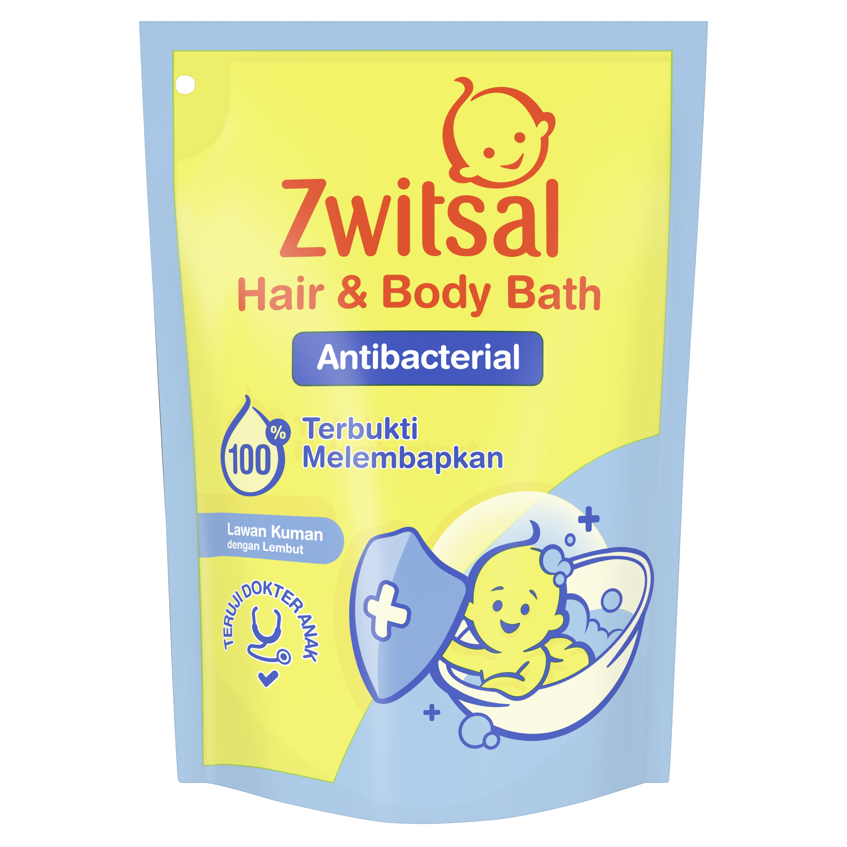 Zwitsal Baby Hair & Body Bath 2in1 Antibacterial 400mL