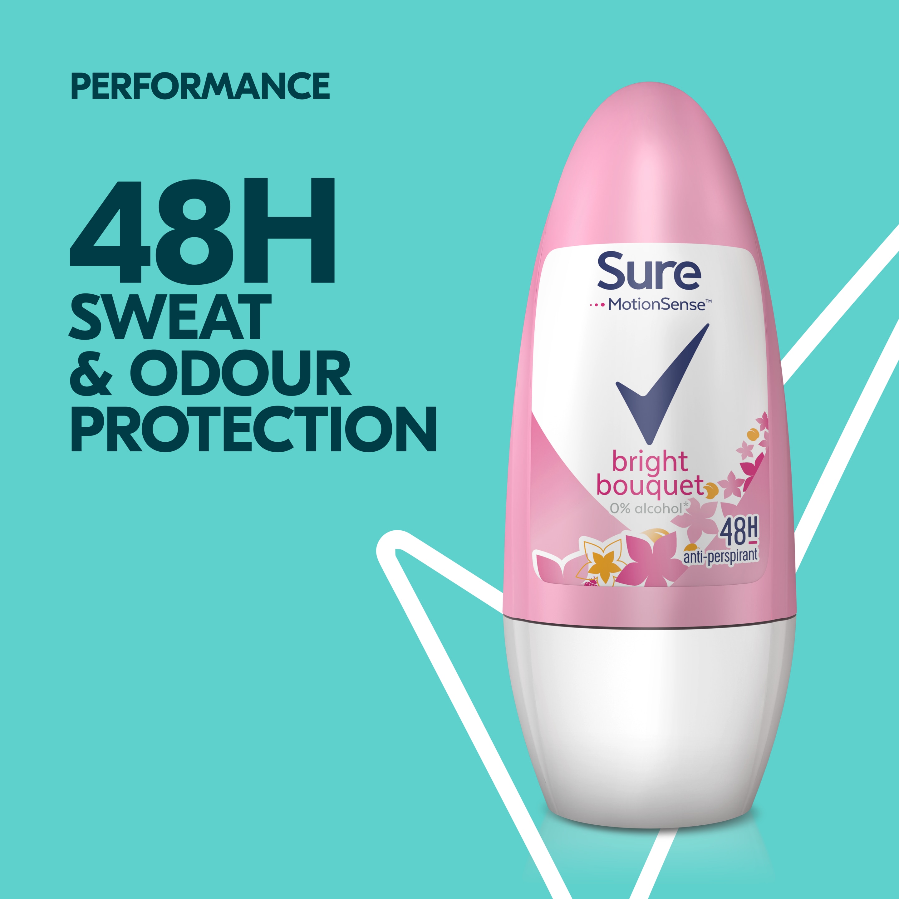 Sure Essential Protection Bright Bouquet Antiperspirant Deodorant Roll-On