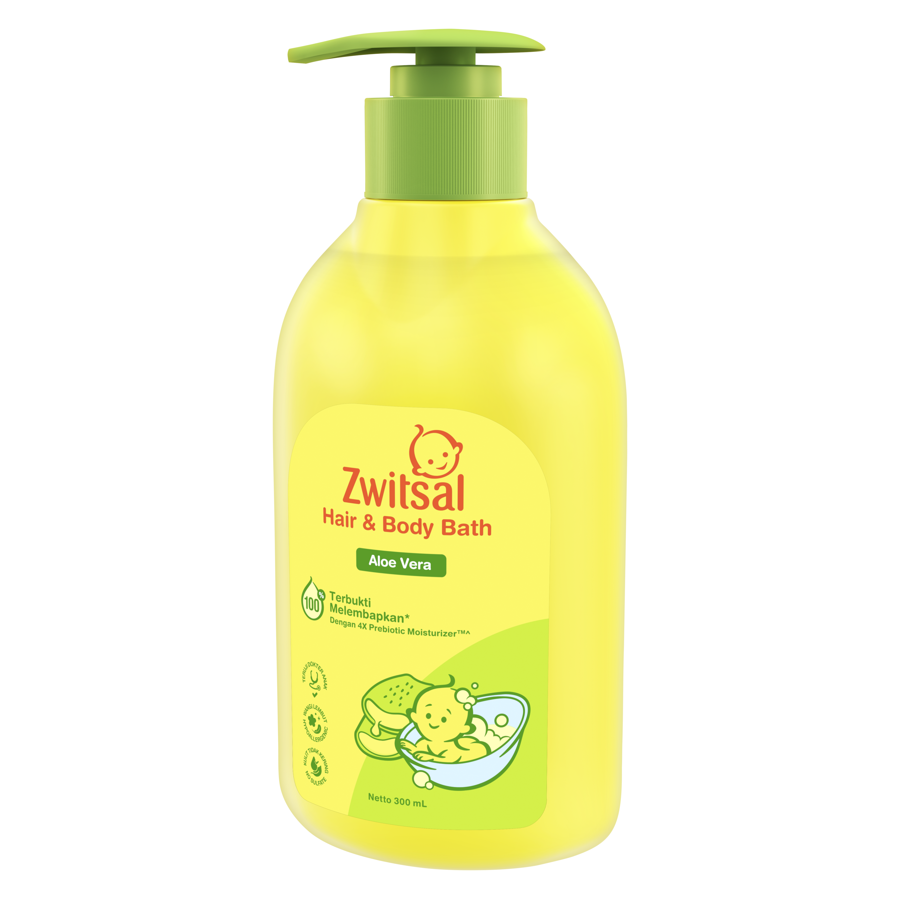 ZWITSAL Baby Bath Hair & Body 2in1 Natural Aloe Vera - Sabun Mandi Bayi ...