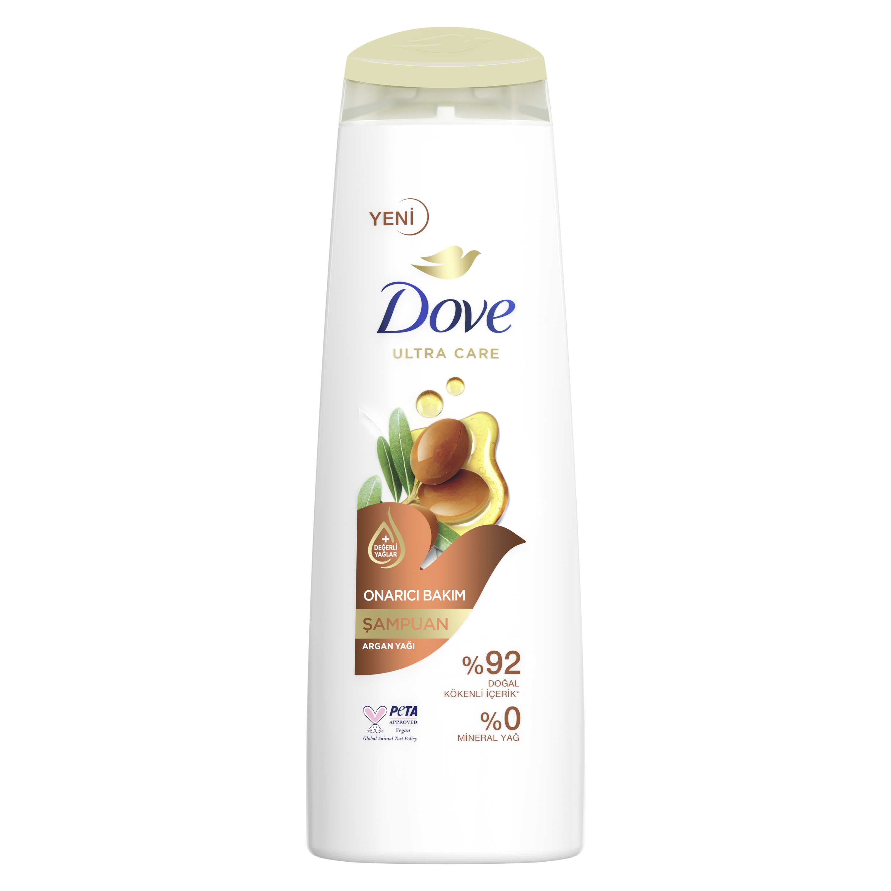 DOVE  Saç Bakım Şampuanı  Argan Yağı Onarıcı Bakım 400 ml packshot