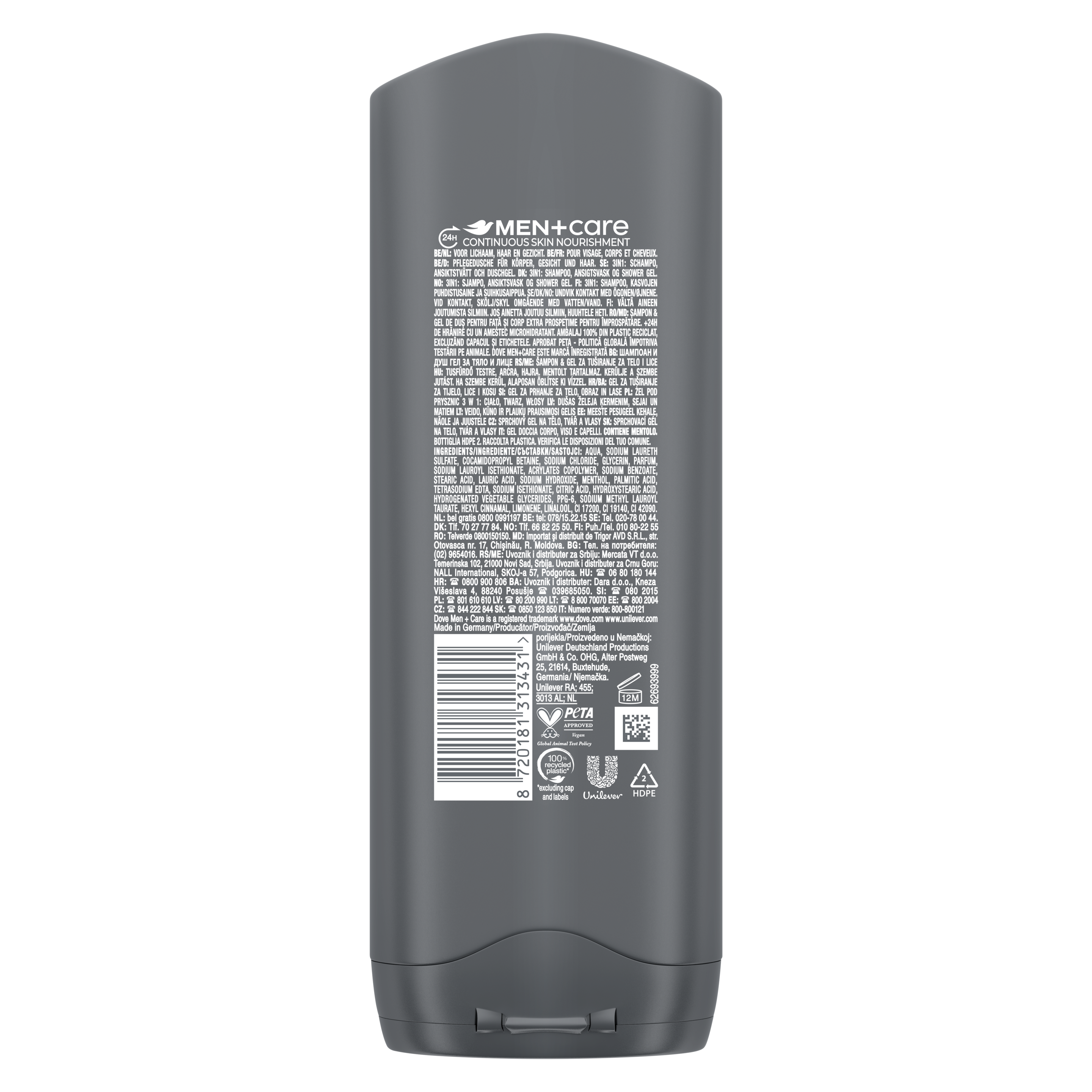 Dove Men+Care Care By Nature Extra Fresh Suihkusaippua Miehille 250 ml