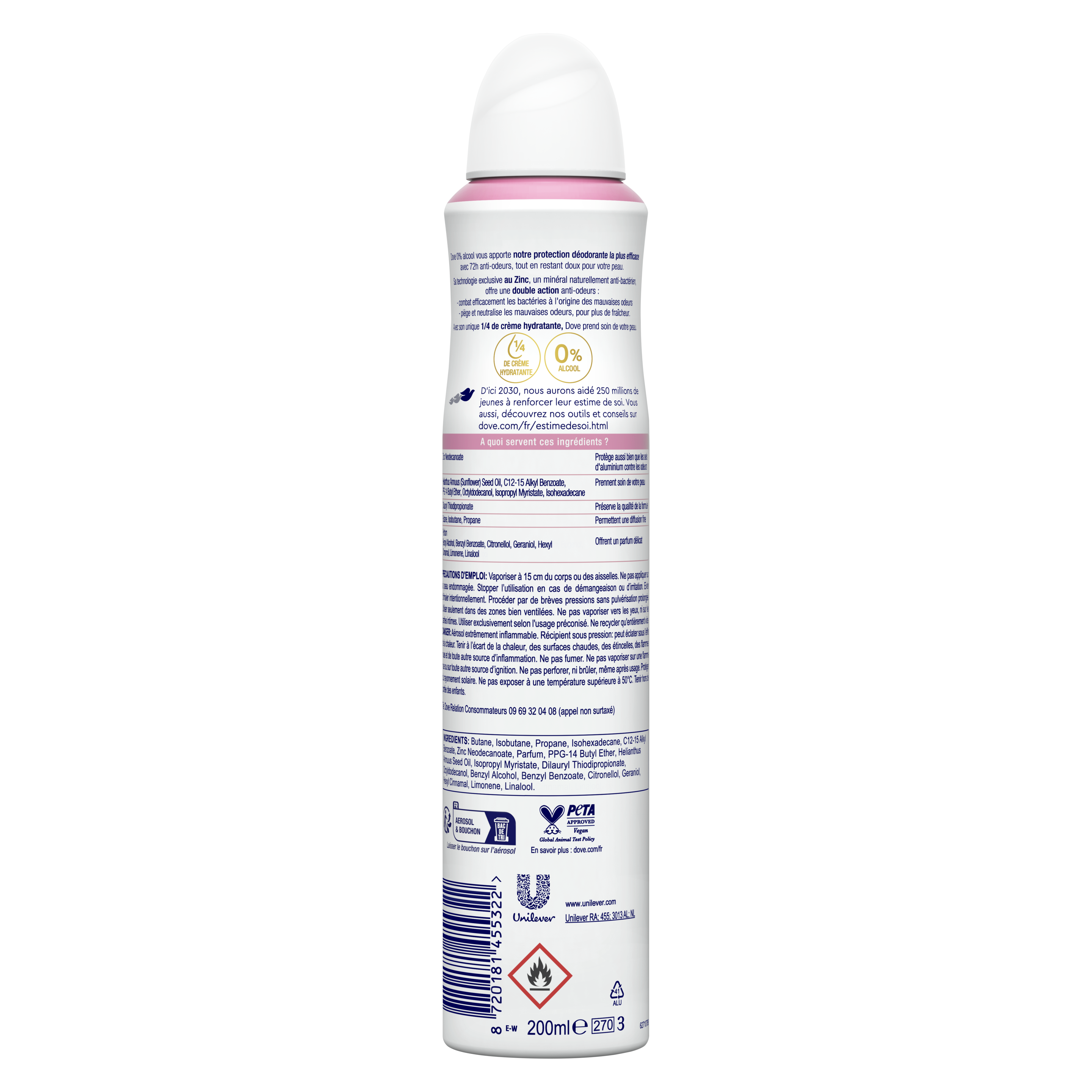Déodorant Spray Invisible Care 0% Alcool 200ml