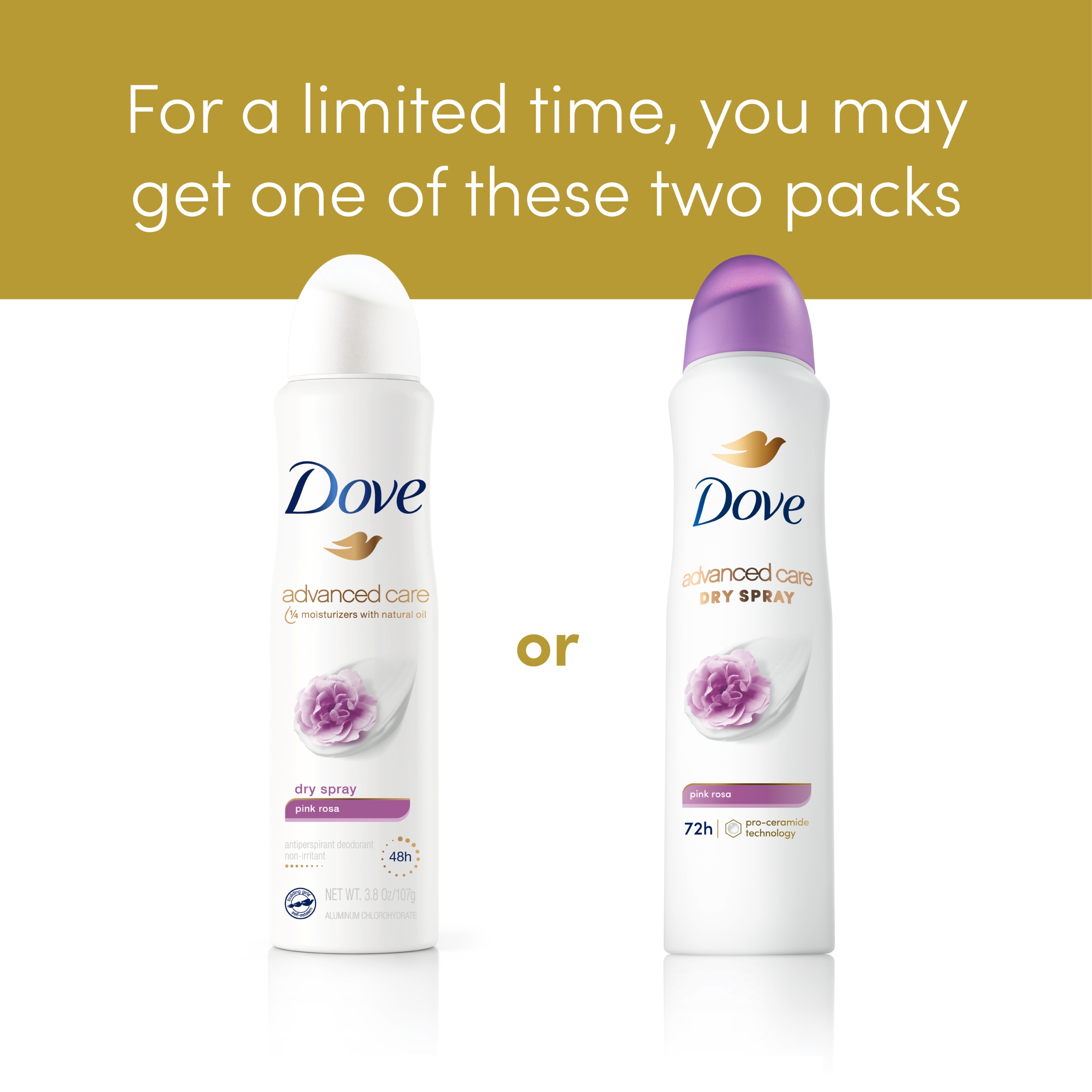 Advanced Care Pink Rosa Antiperspirant Dry Spray