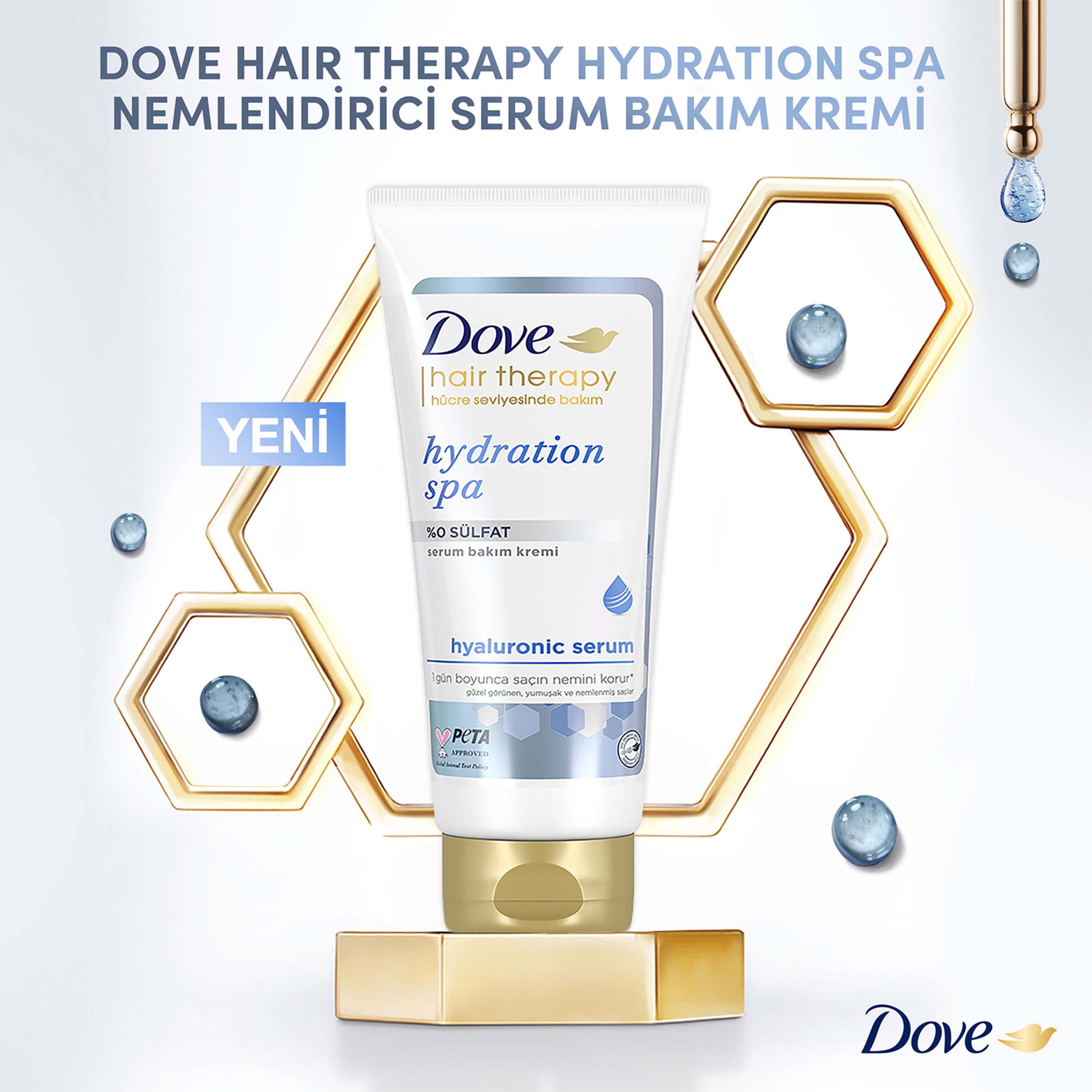 Dove Hair Therapy Hydration Spa Sülfatsız Serum Saç Bakım Kremi