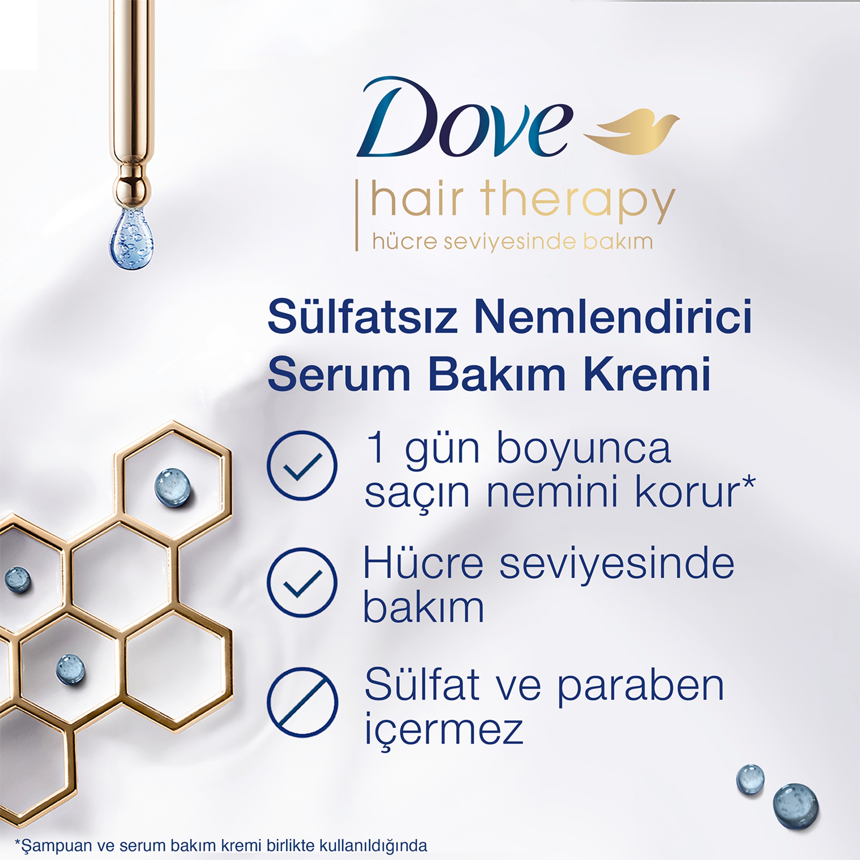 Dove Hair Therapy Hydration Spa Sülfatsız Serum Saç Bakım Kremi