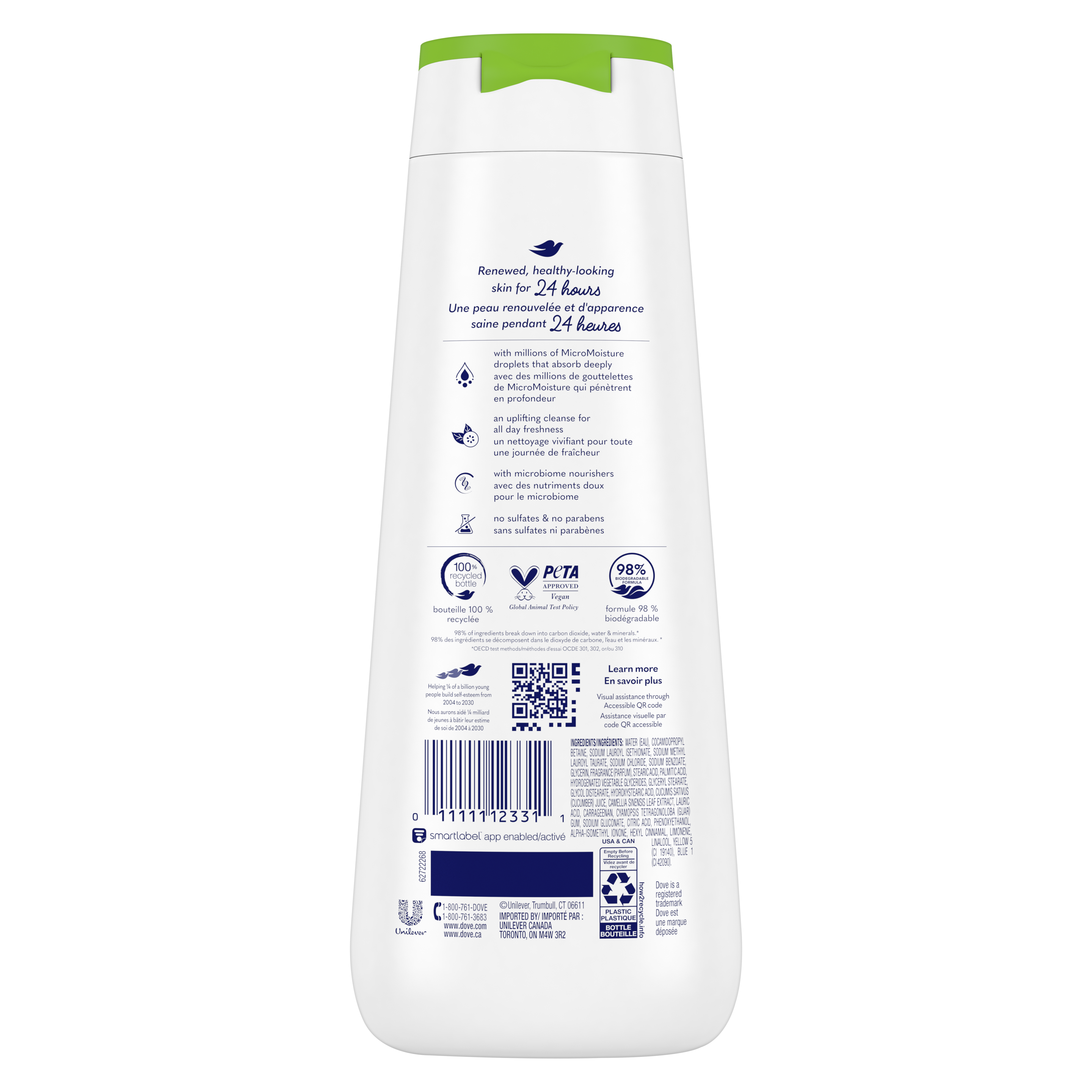 Jabón líquido para el cuerpo Pepino & Té verde