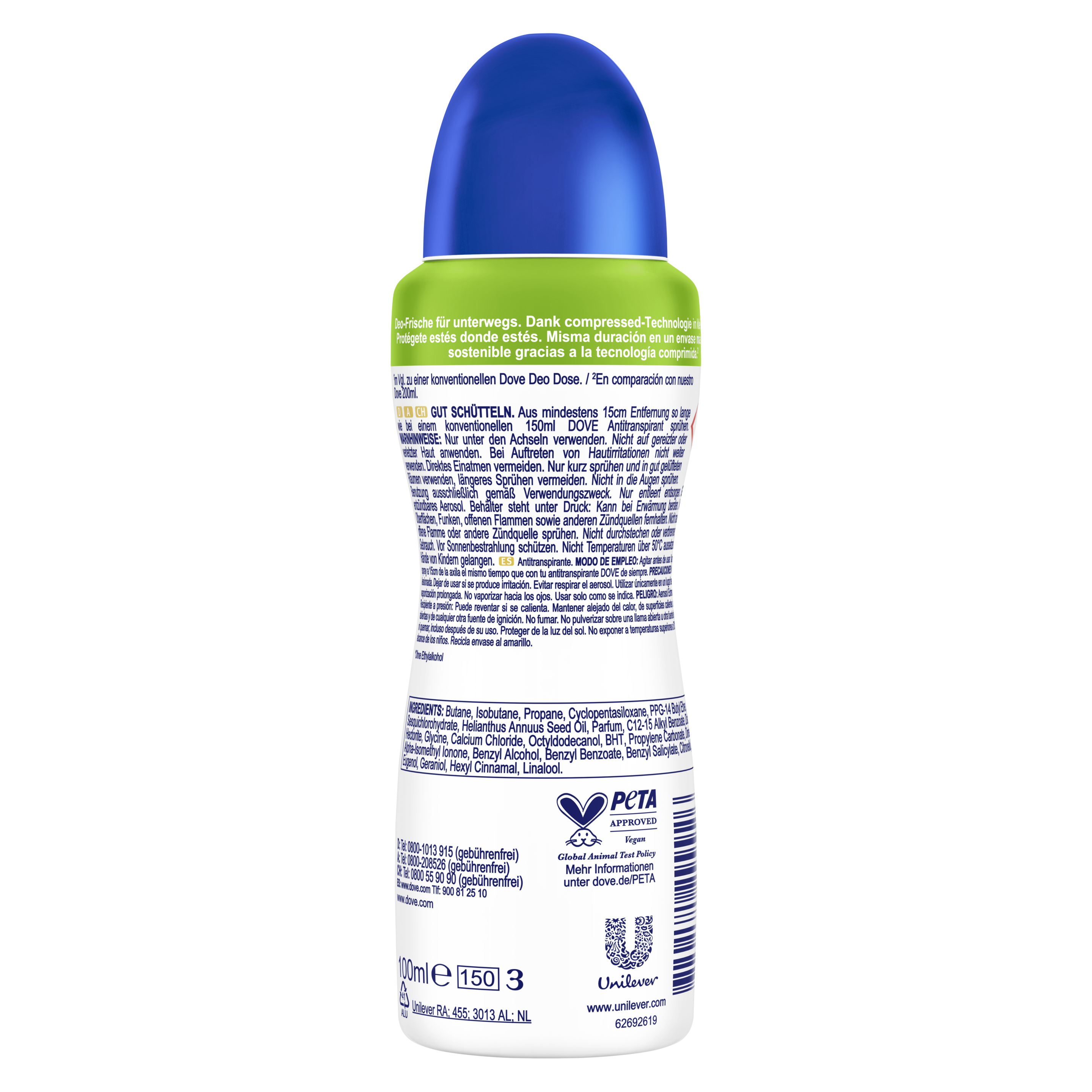 Dove Antitranspirante Aerosol Comprimido Original