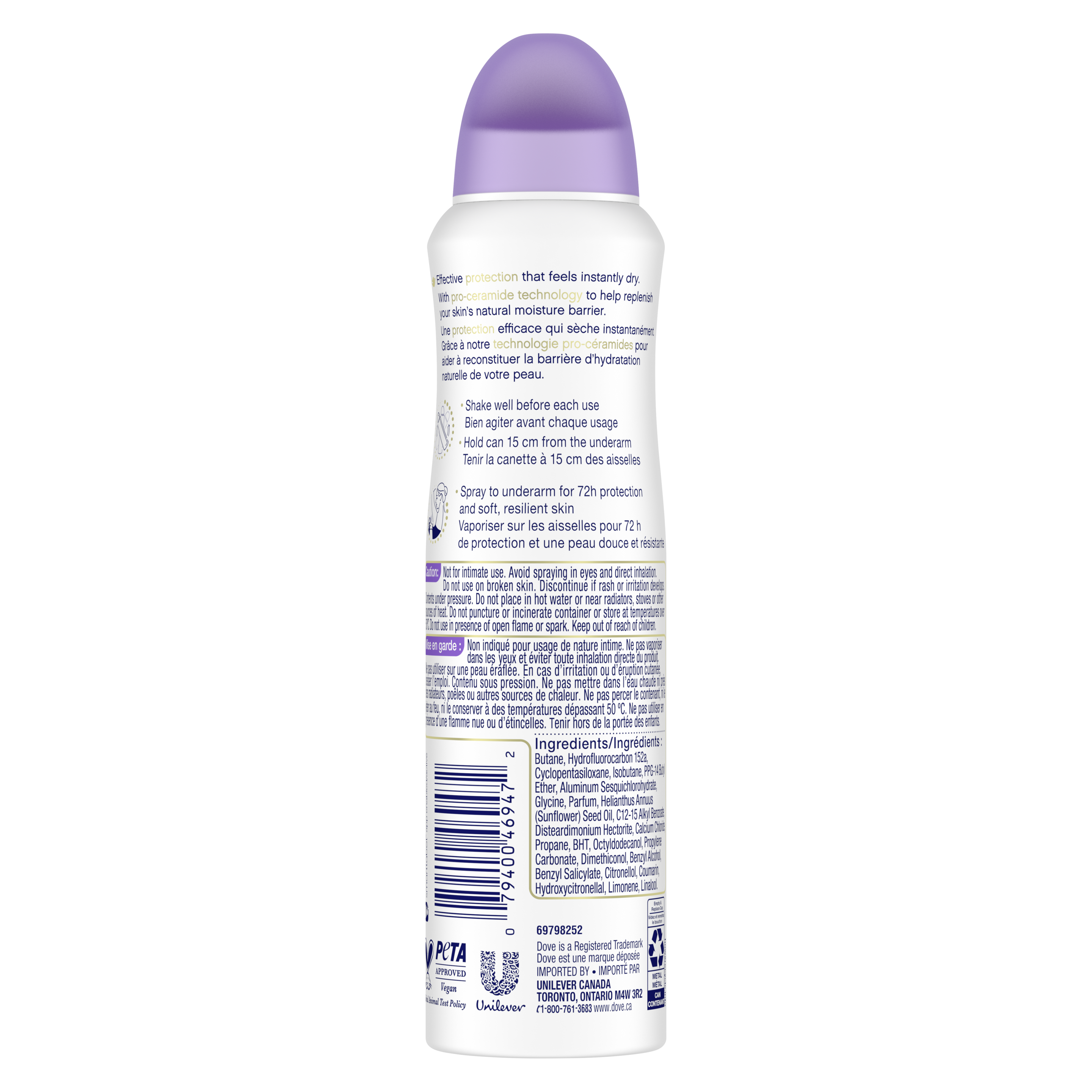 Antisudorifique en vaporisateur à sec nourishing secrets parfum de lavande