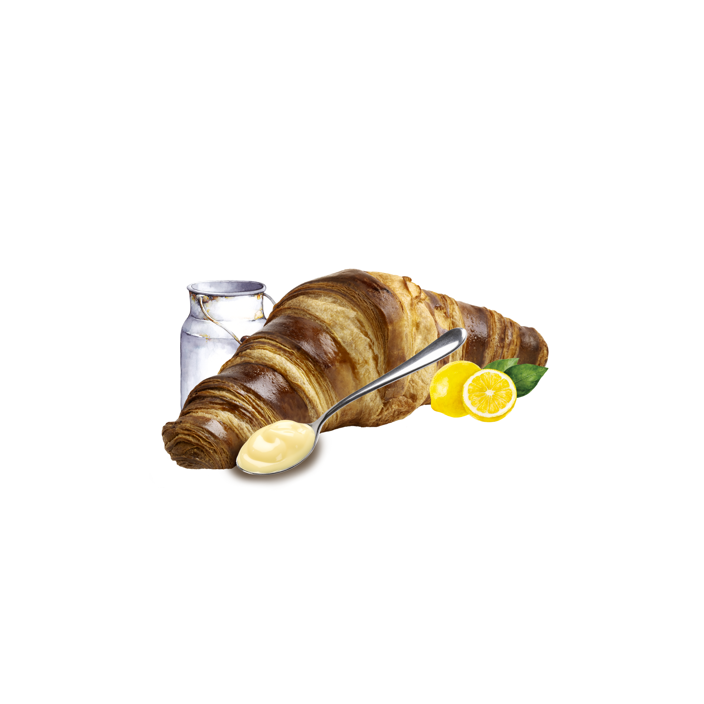 Croissant con crema pasticcera