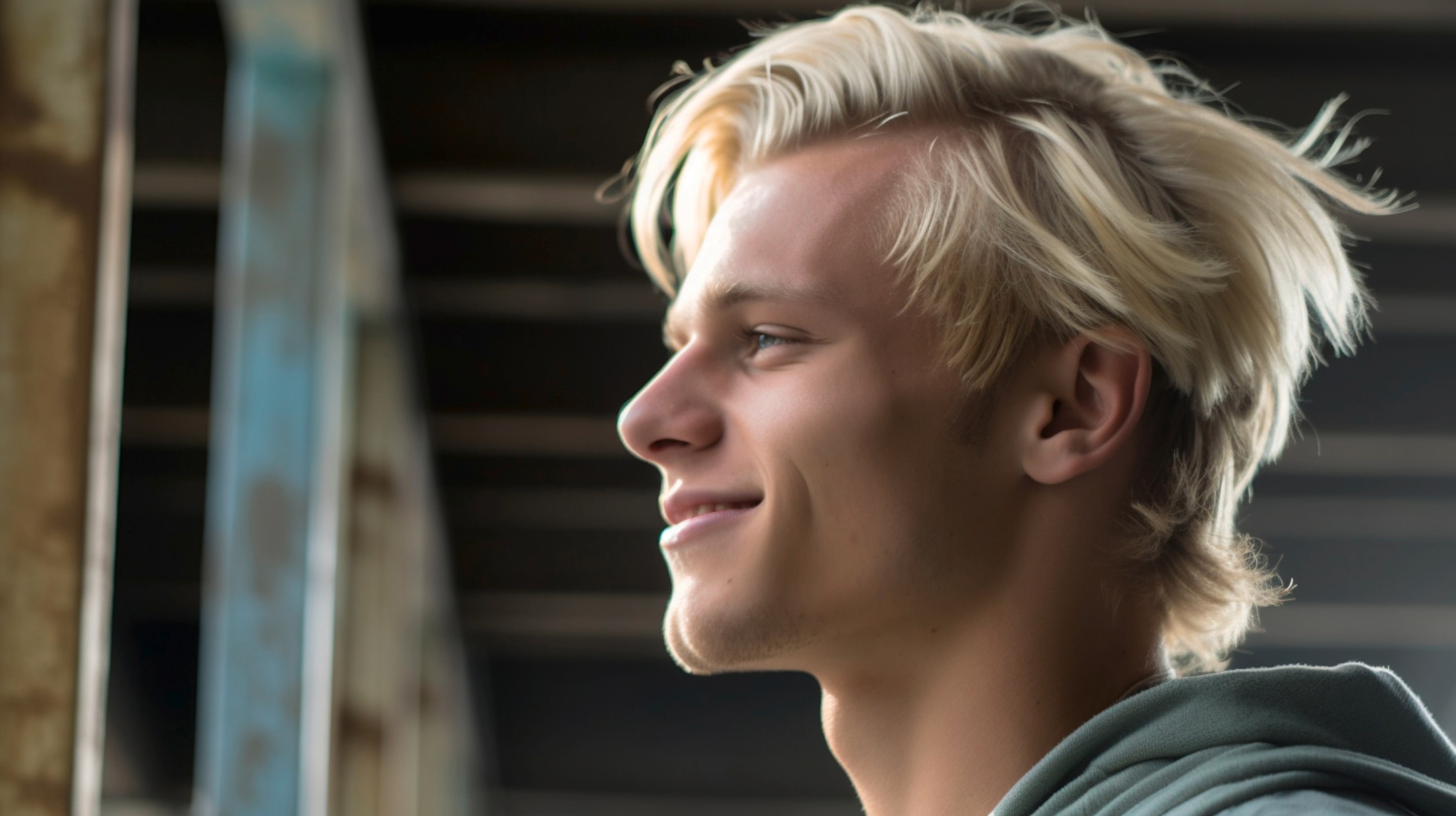 Side-Parted Messy Hairstyle