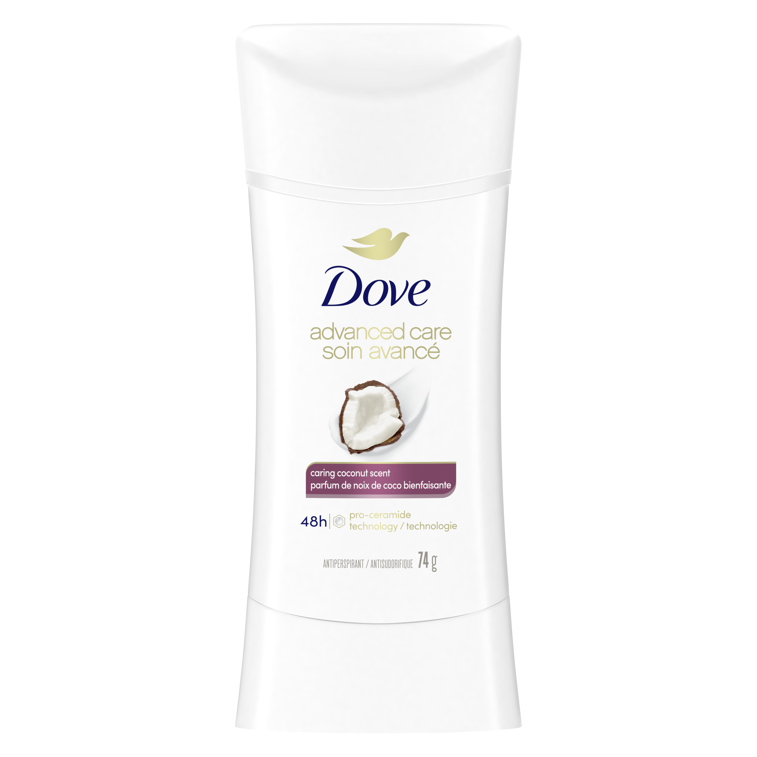 Antisudorifique en bâton Advanced Care Parfum de noix de coco bienfaisante 74g