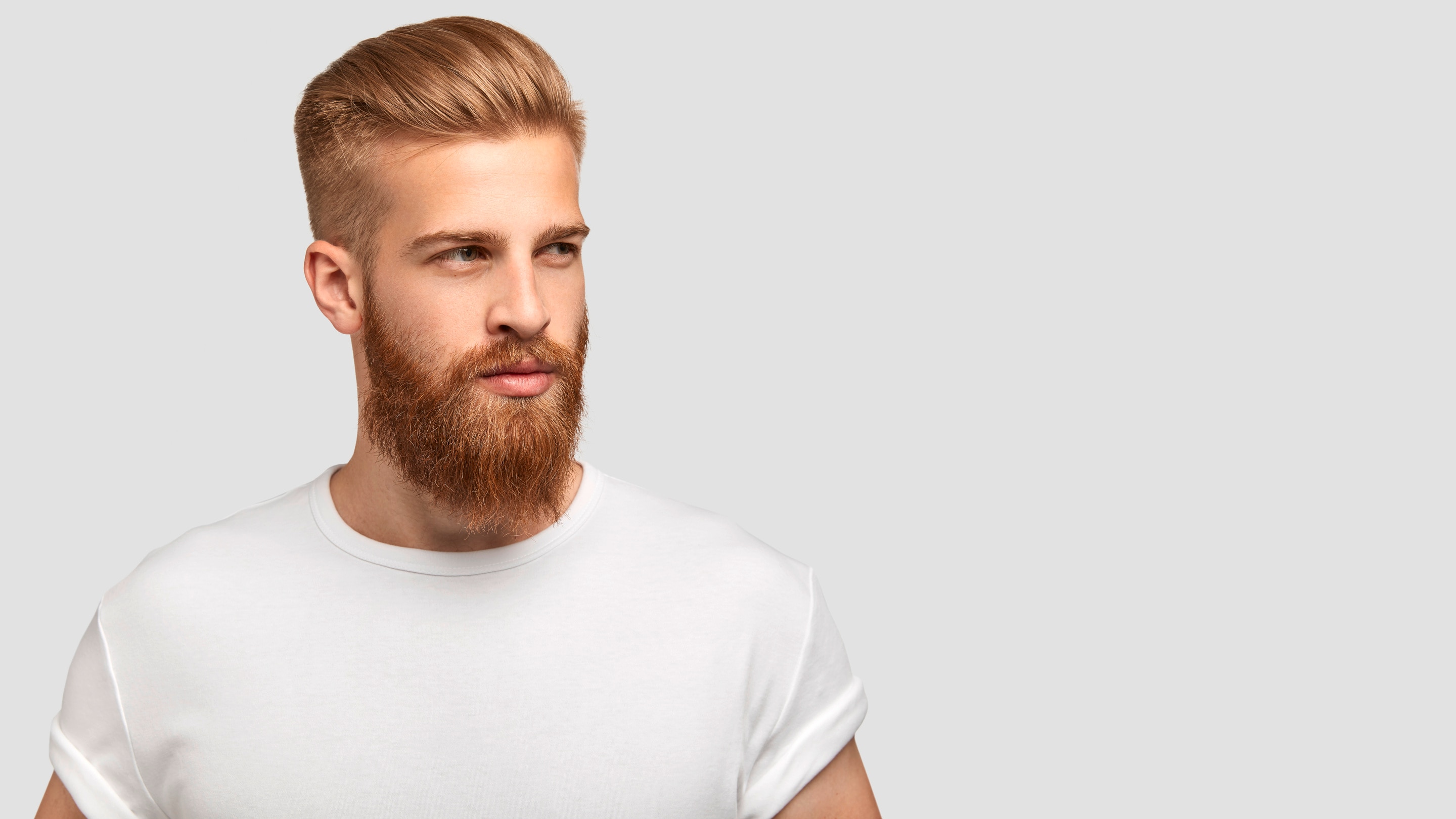 Comb Over Fade with Beard