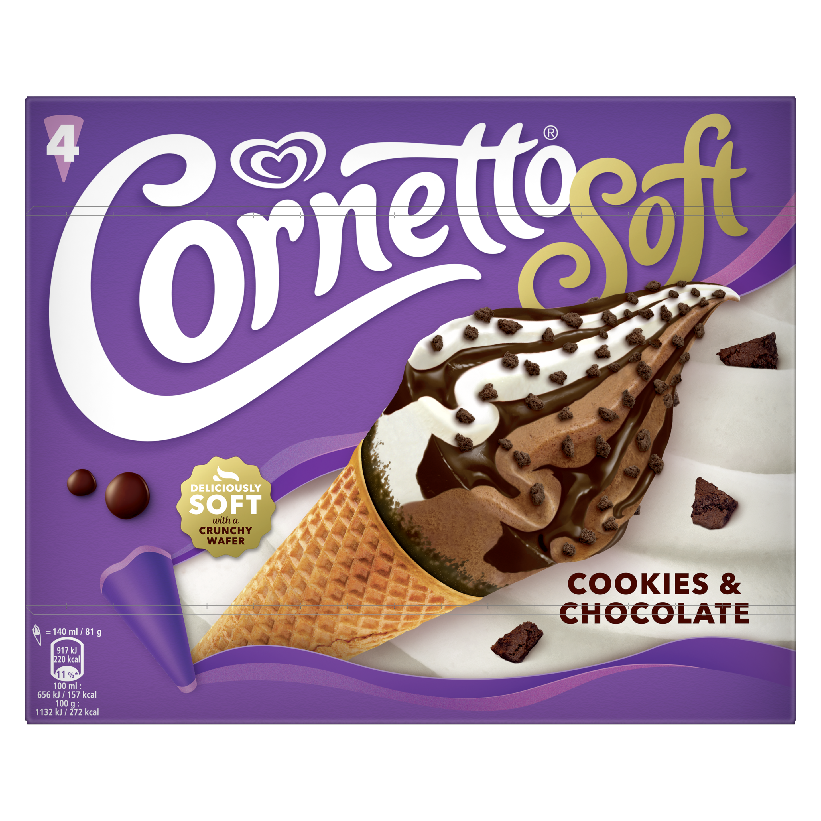 Cornetto Soft Cookie & Chocolate 4MP