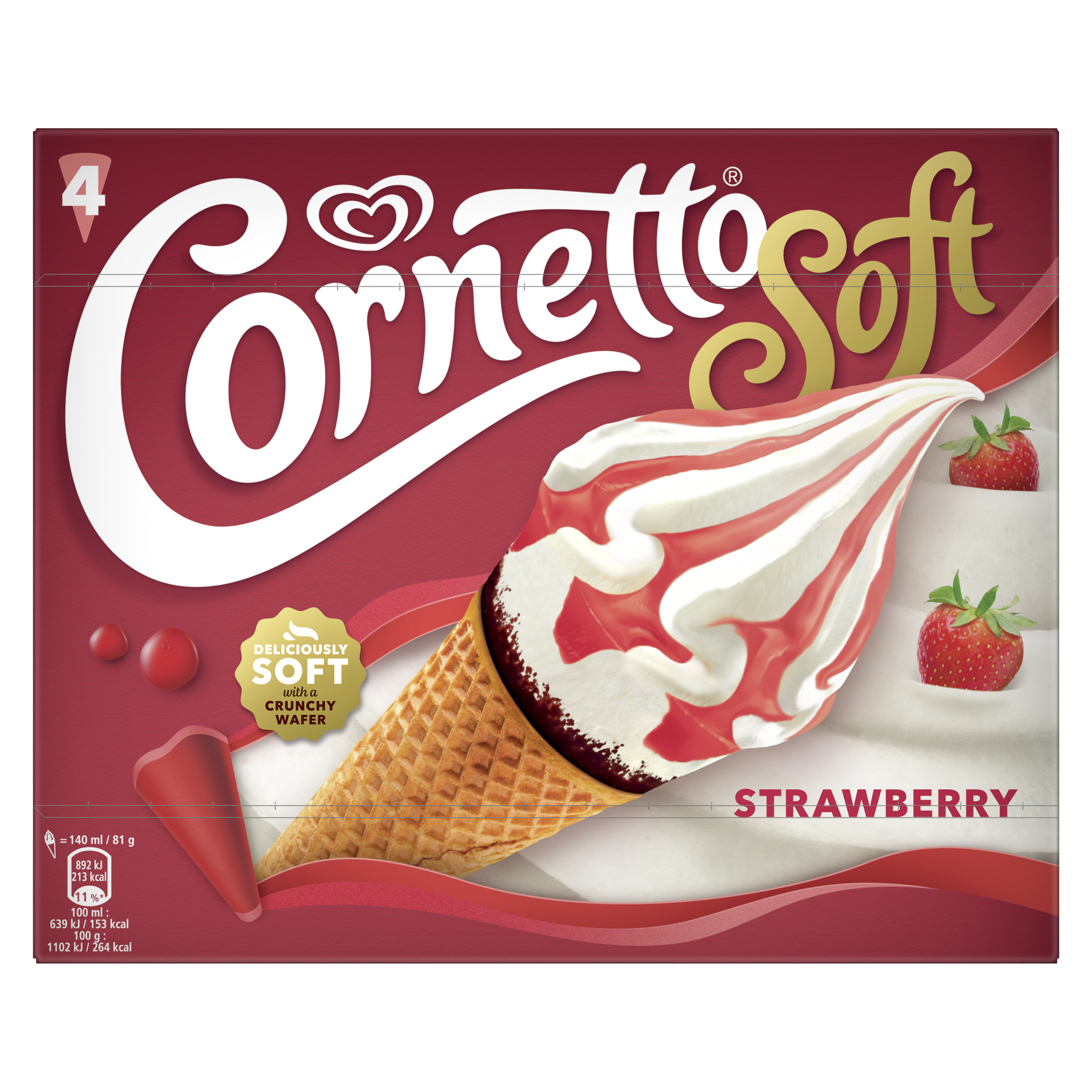 Cornetto Soft Strawberry 4MP