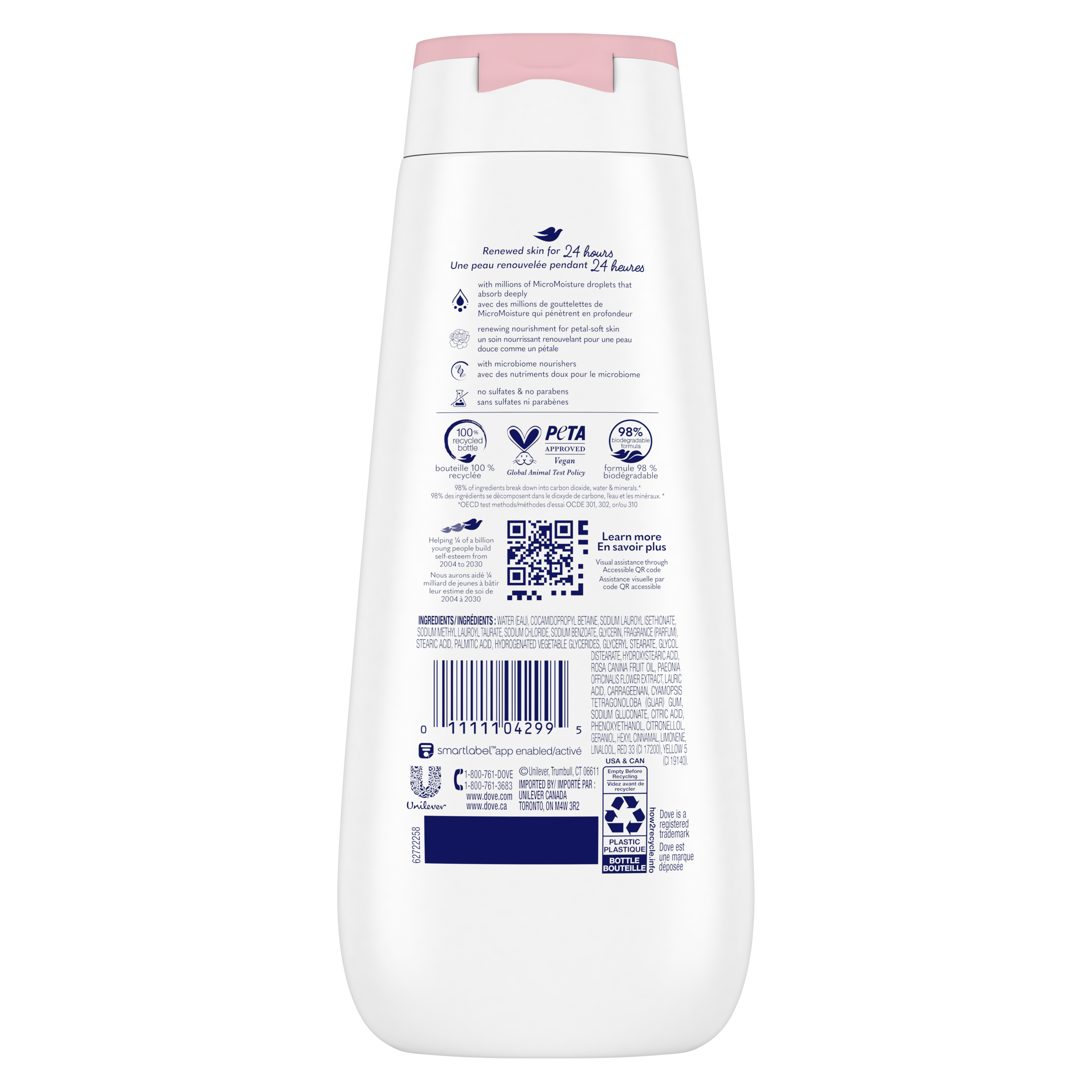 Dove Peony + Rose Body Wash