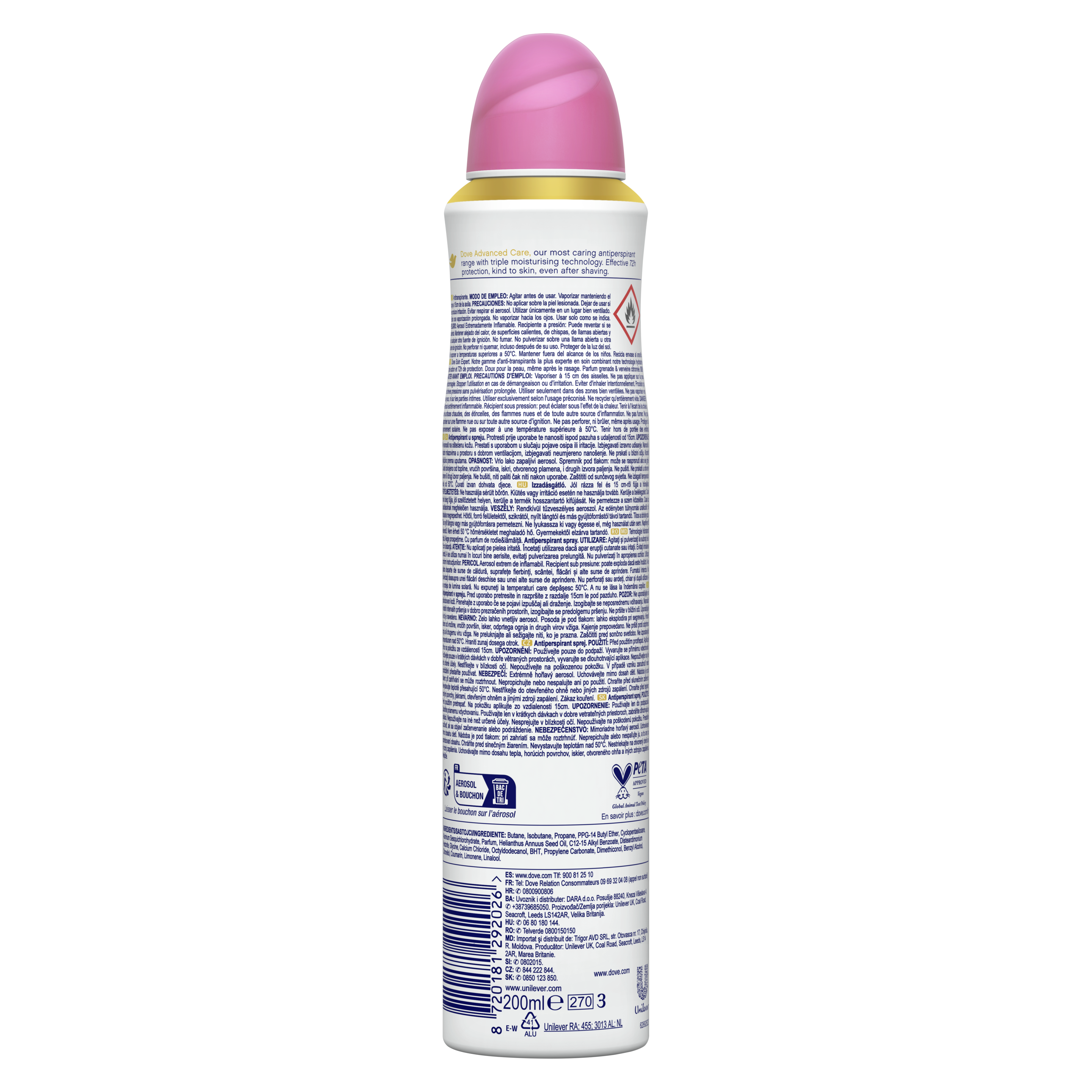 Anti-transpirant Advanced Care Parfum Grenade  200ml