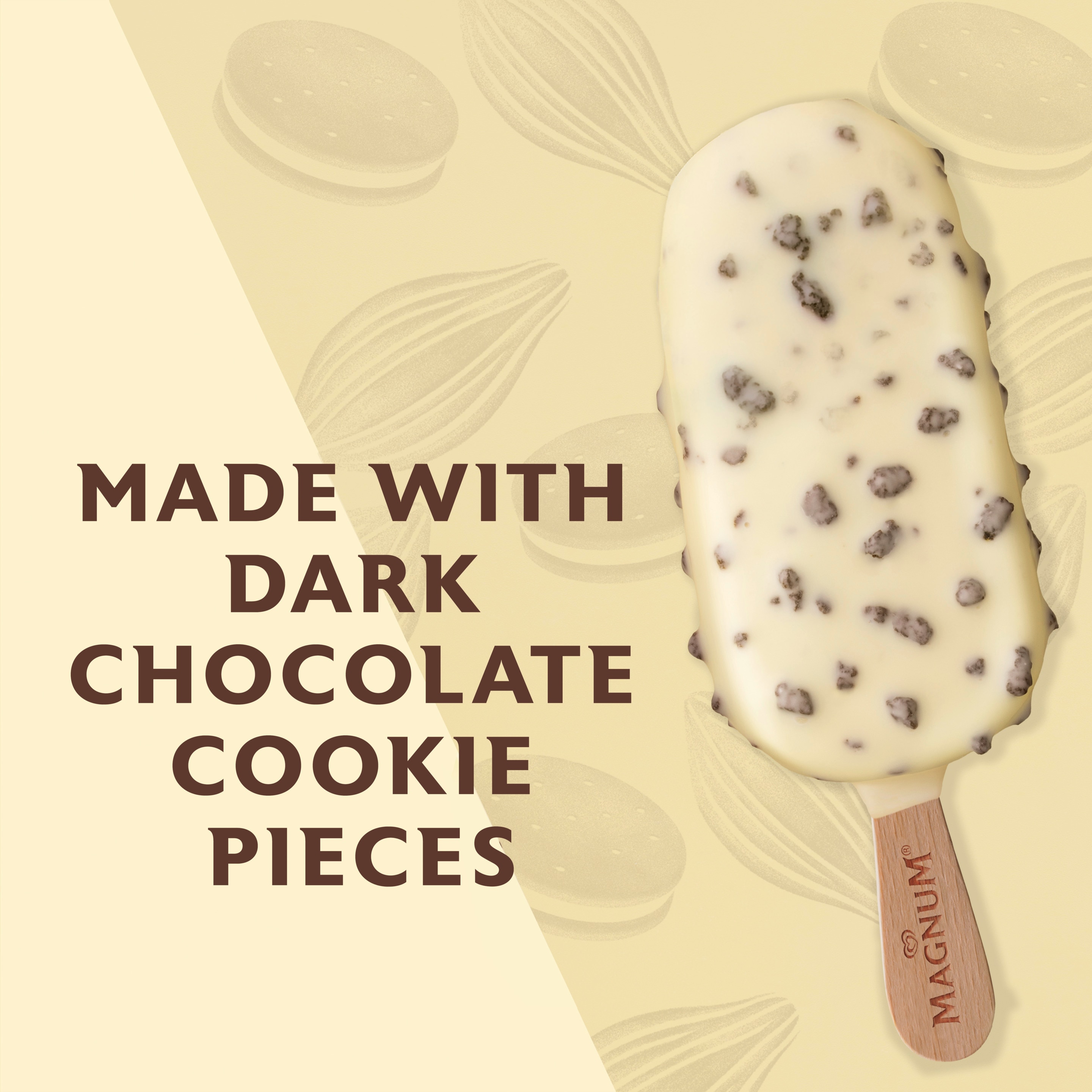 Mini White Chocolate & Cookies Ice Cream Bar