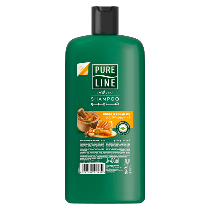 Pure Line Shampoo with Honey & Argan Oil, 400 ml