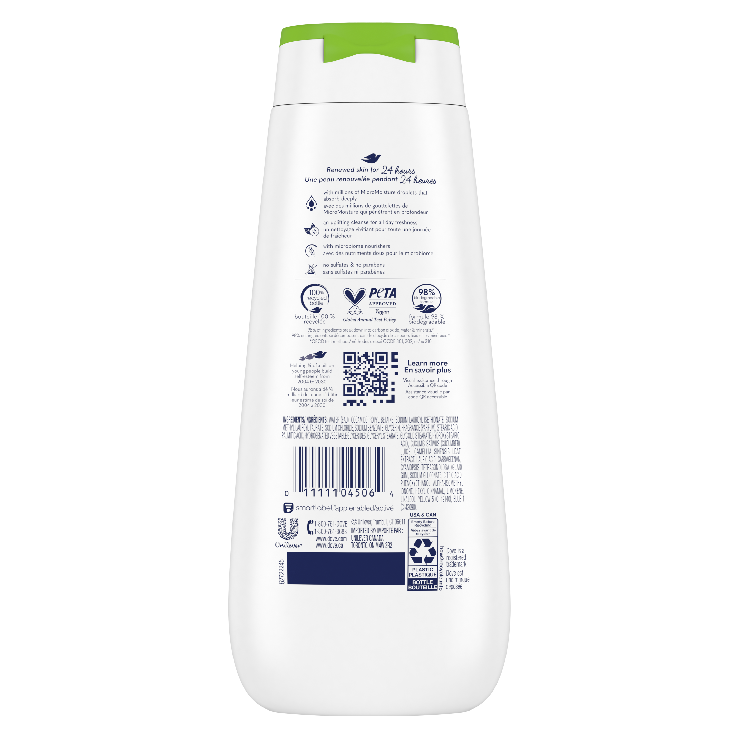 Dove Refreshing Body Wash with Cucumber and Green Tea