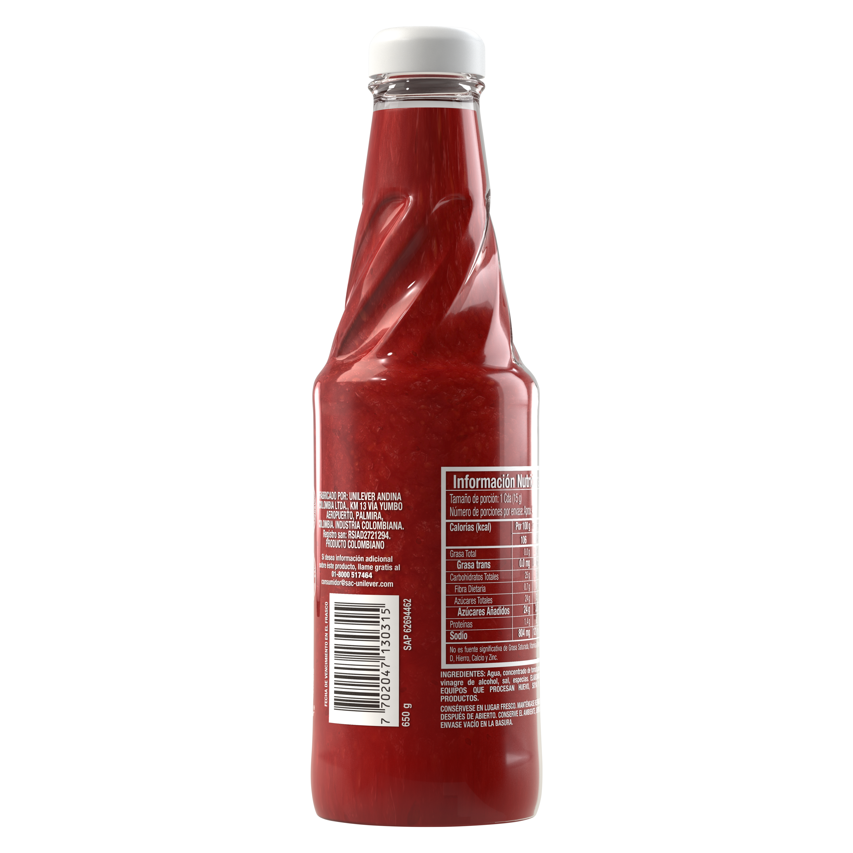 Salsa De Tomate Fruco Botella 650g