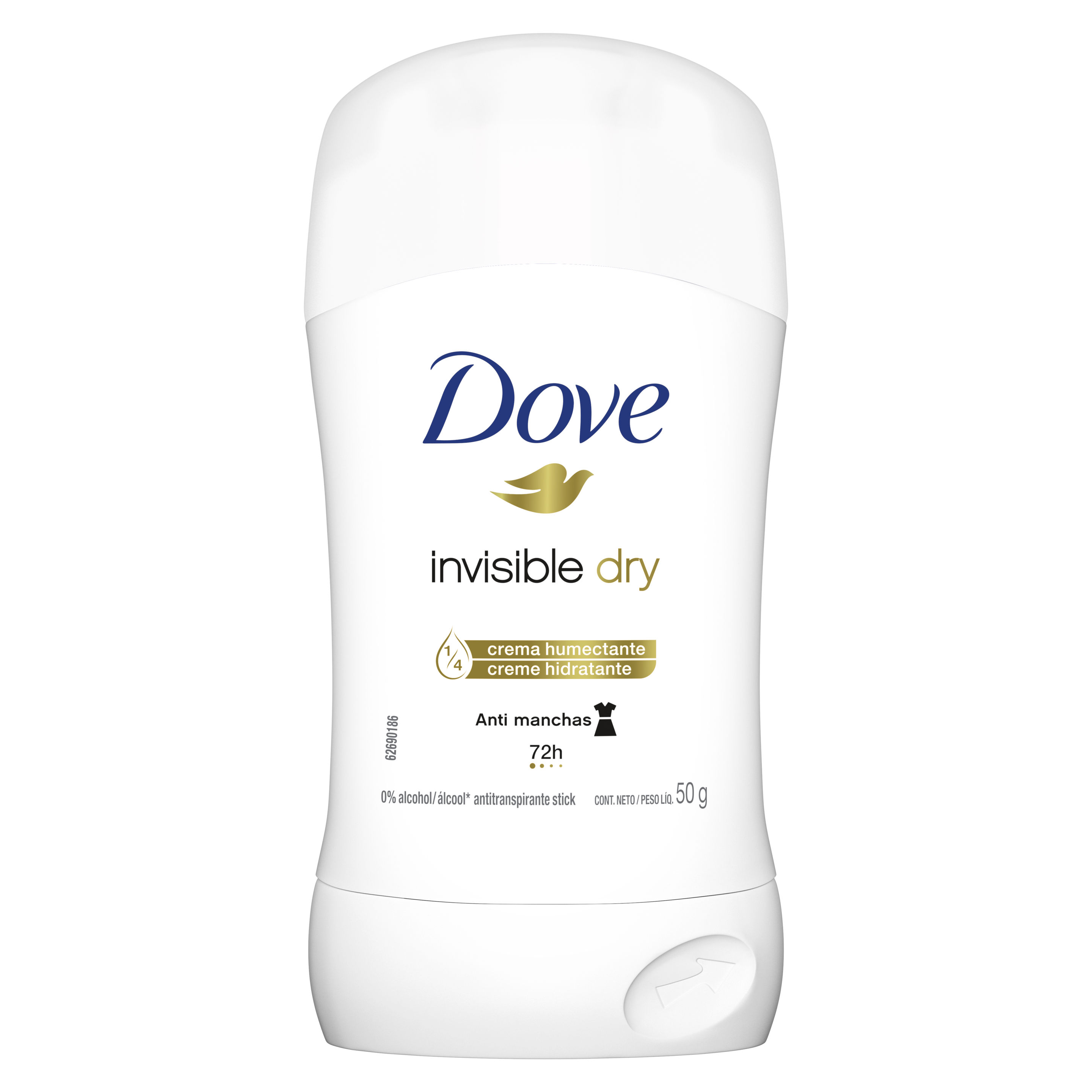 Envase de mujer desodorante dove en barra Invisible Dry 50g