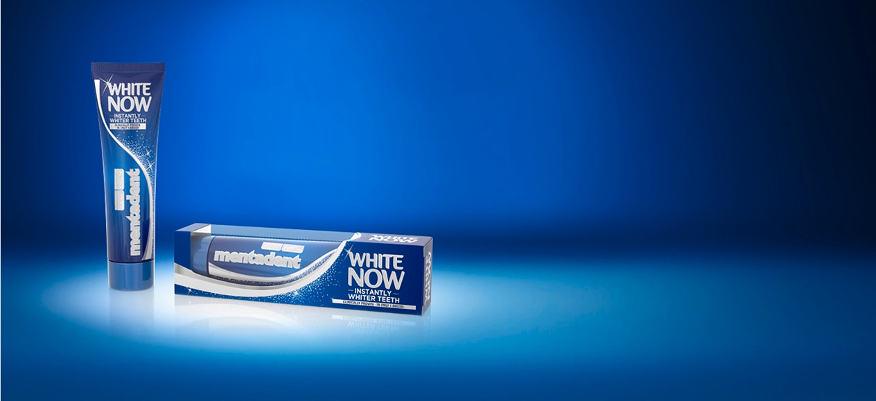 Dentifricio Mentadent White Now per denti bianchi