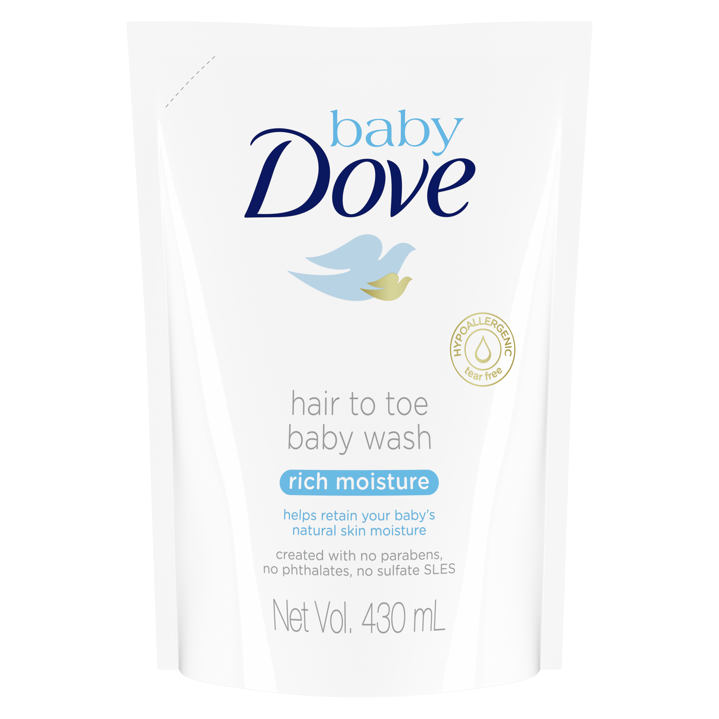 baby dove rich moisture head to toe wash refill packshot